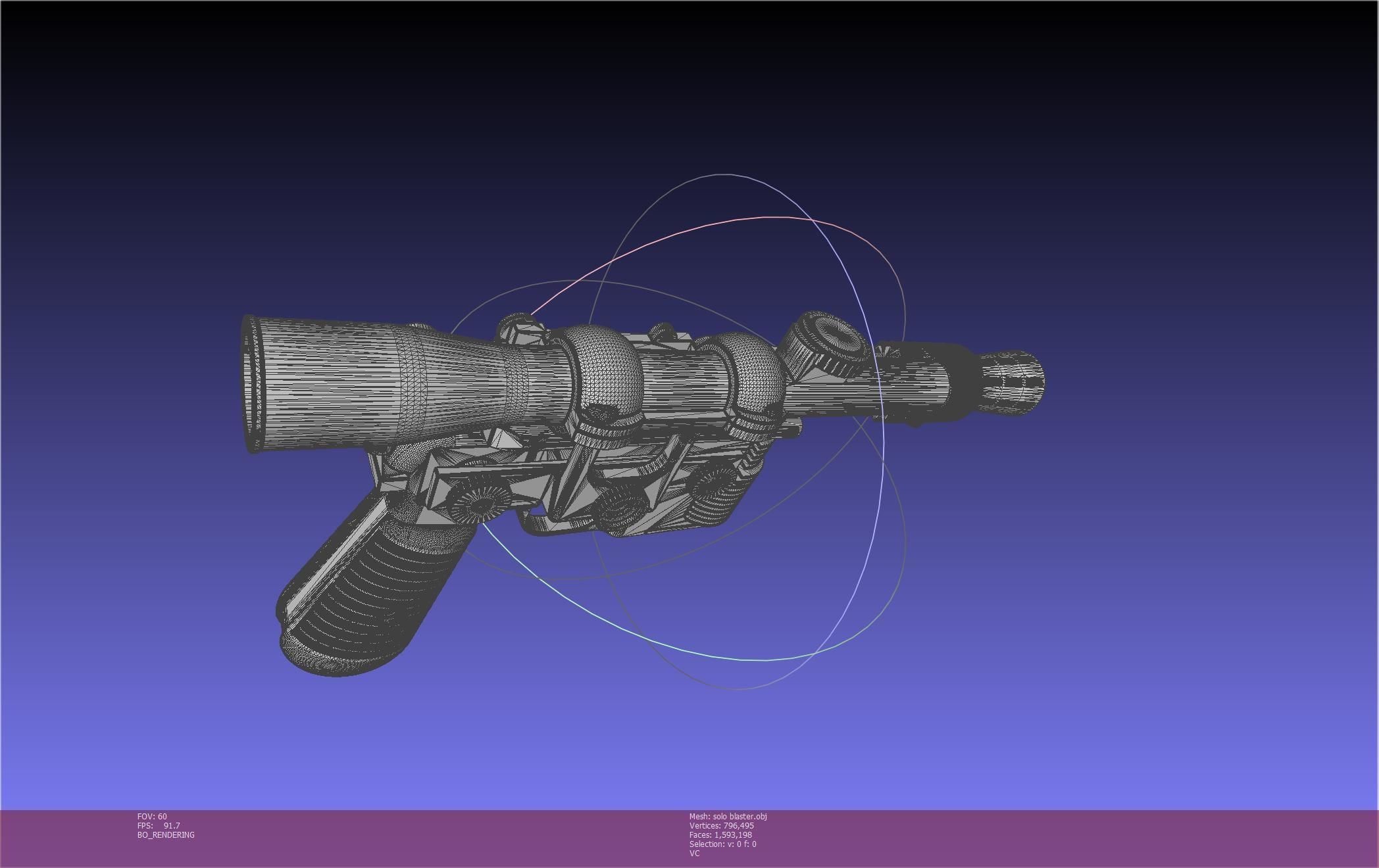 Star Wars Han Solo Blaster Basic Model 3D model_117