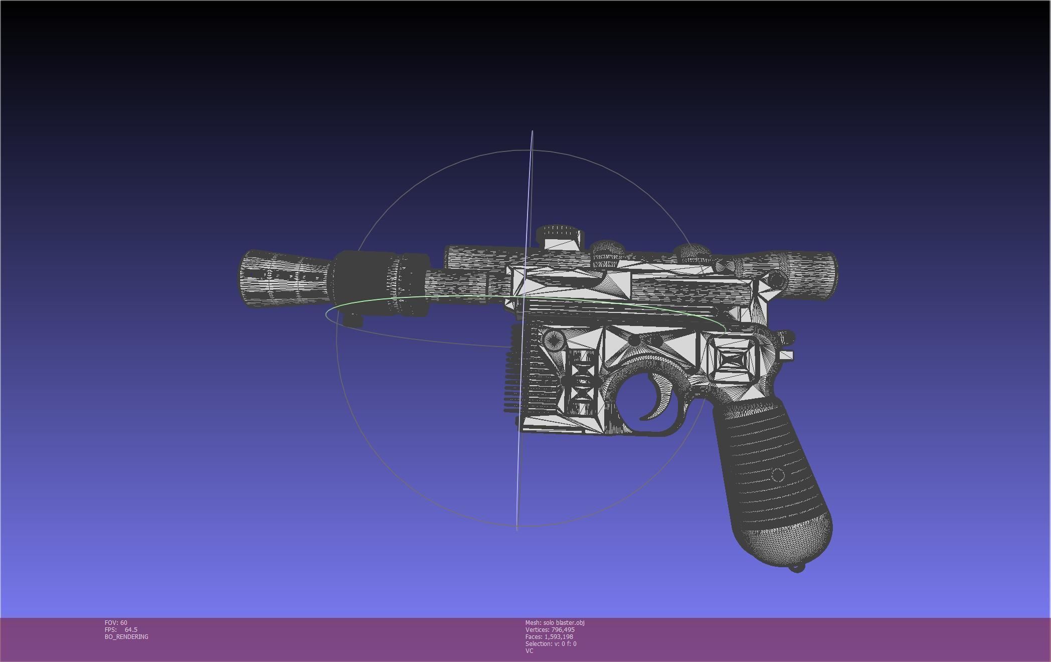 Star Wars Han Solo Blaster Basic Model 3D model_110