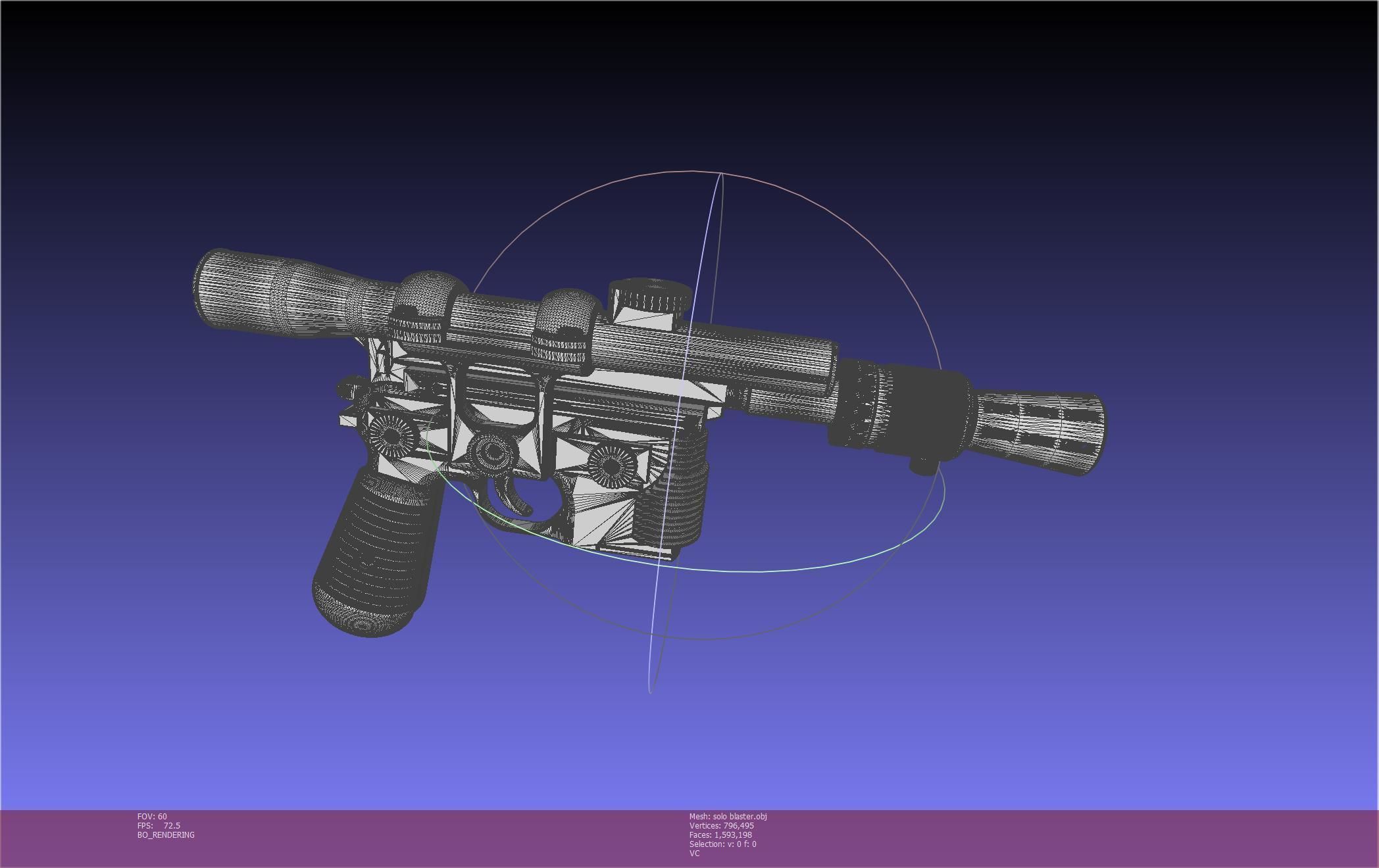 Star Wars Han Solo Blaster Basic Model 3D model_104