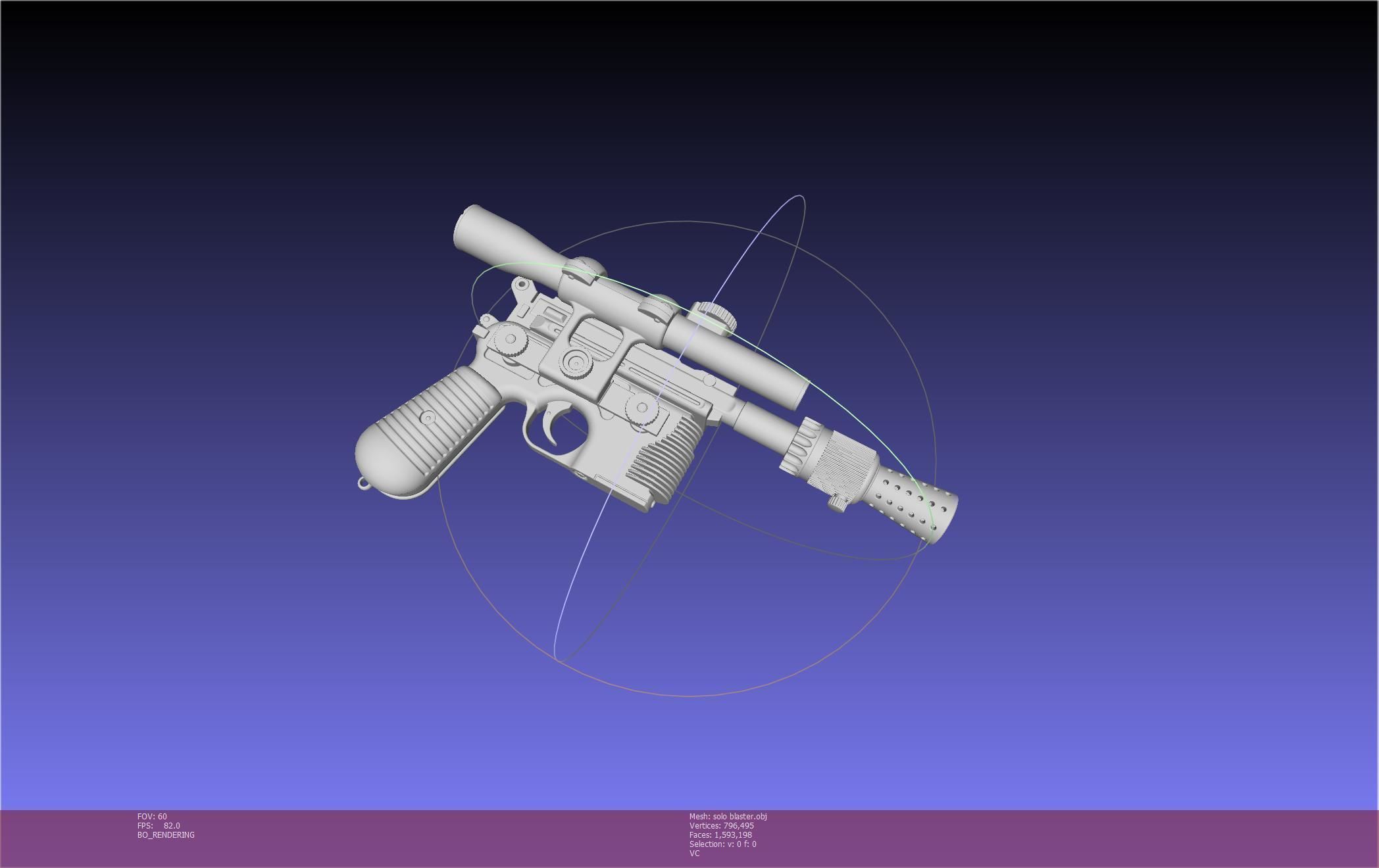 Star Wars Han Solo Blaster Basic Model 3D model_48