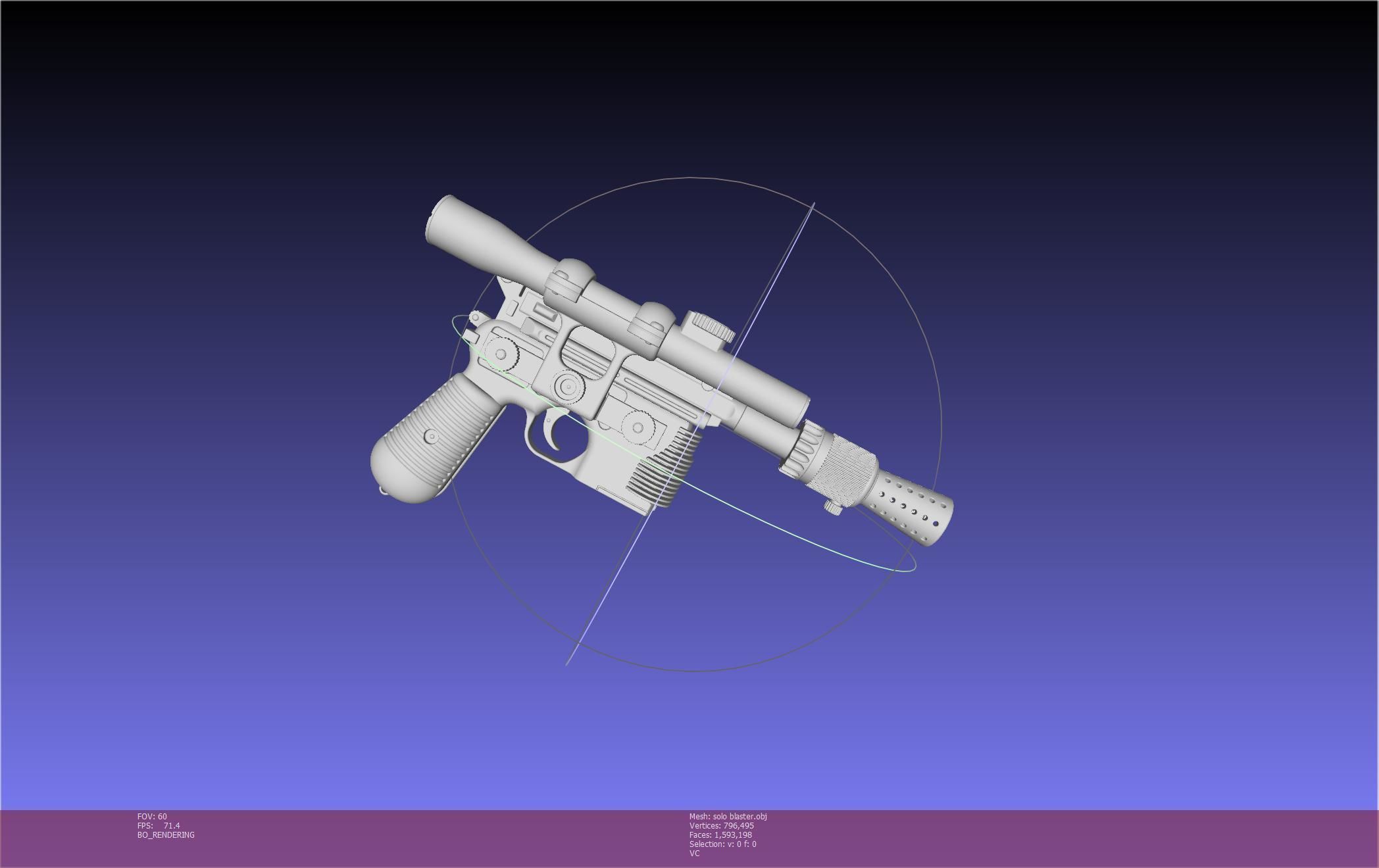 Star Wars Han Solo Blaster Basic Model 3D model_43