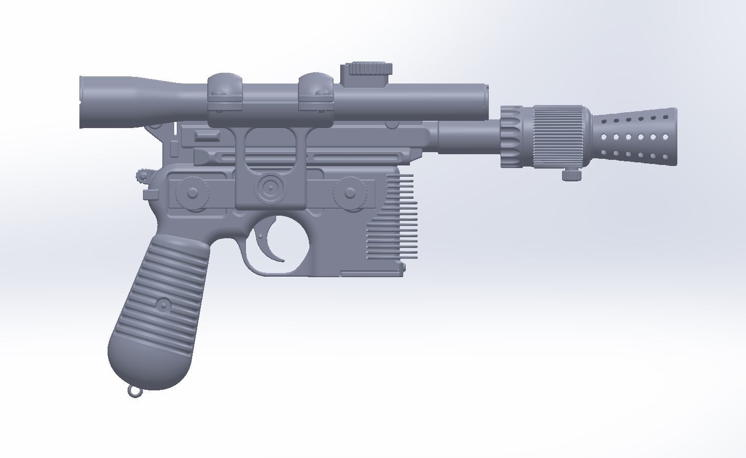 Star Wars Han Solo Blaster Basic Model 3D model_4