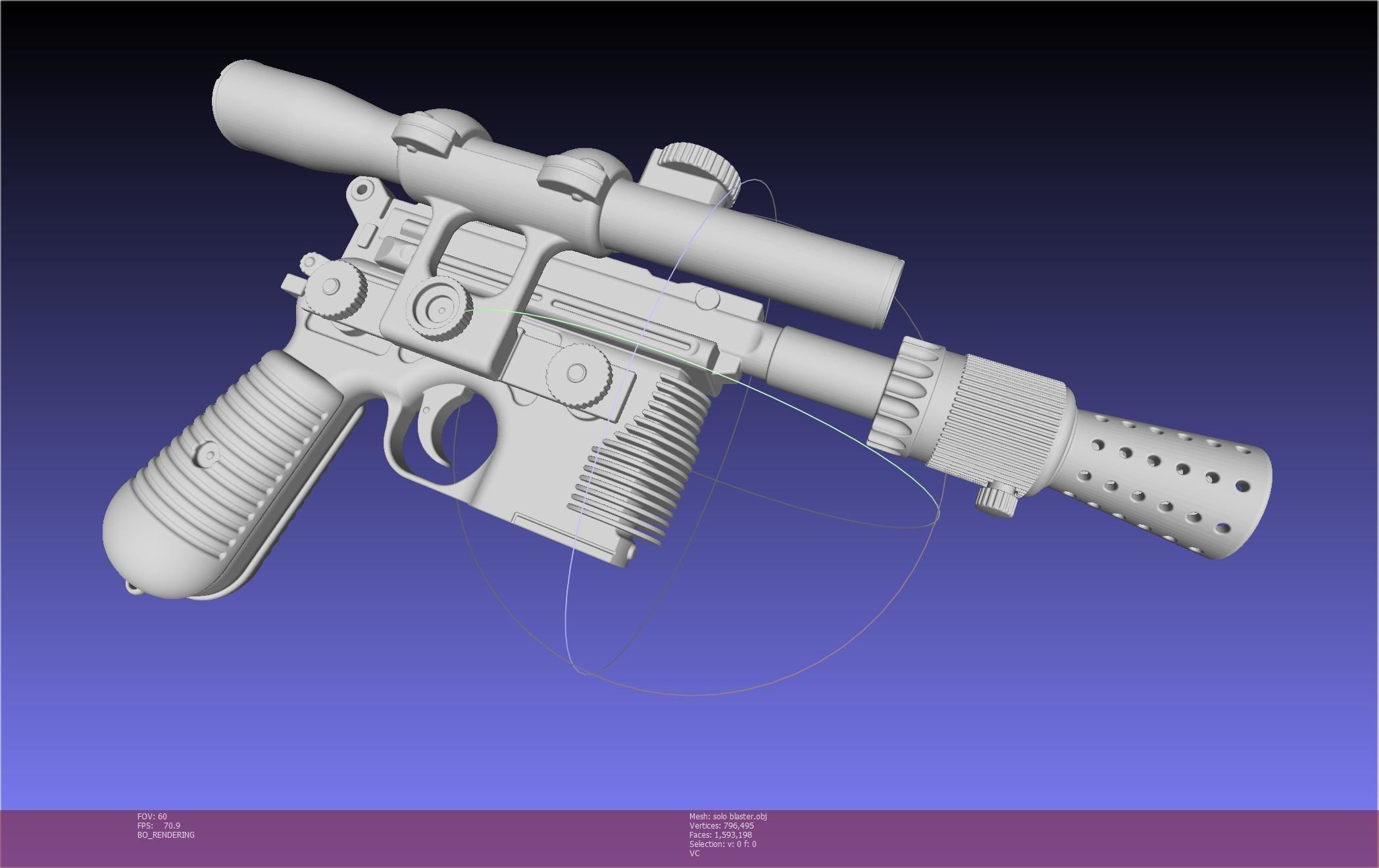 Star Wars Han Solo Blaster Basic Model 3D model_128
