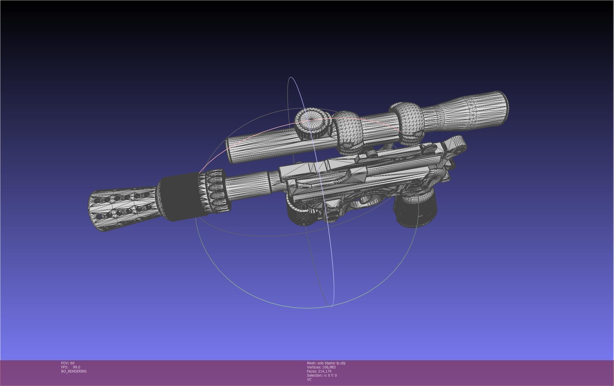 Star Wars Han Solo Blaster Basic Model 3D model_32