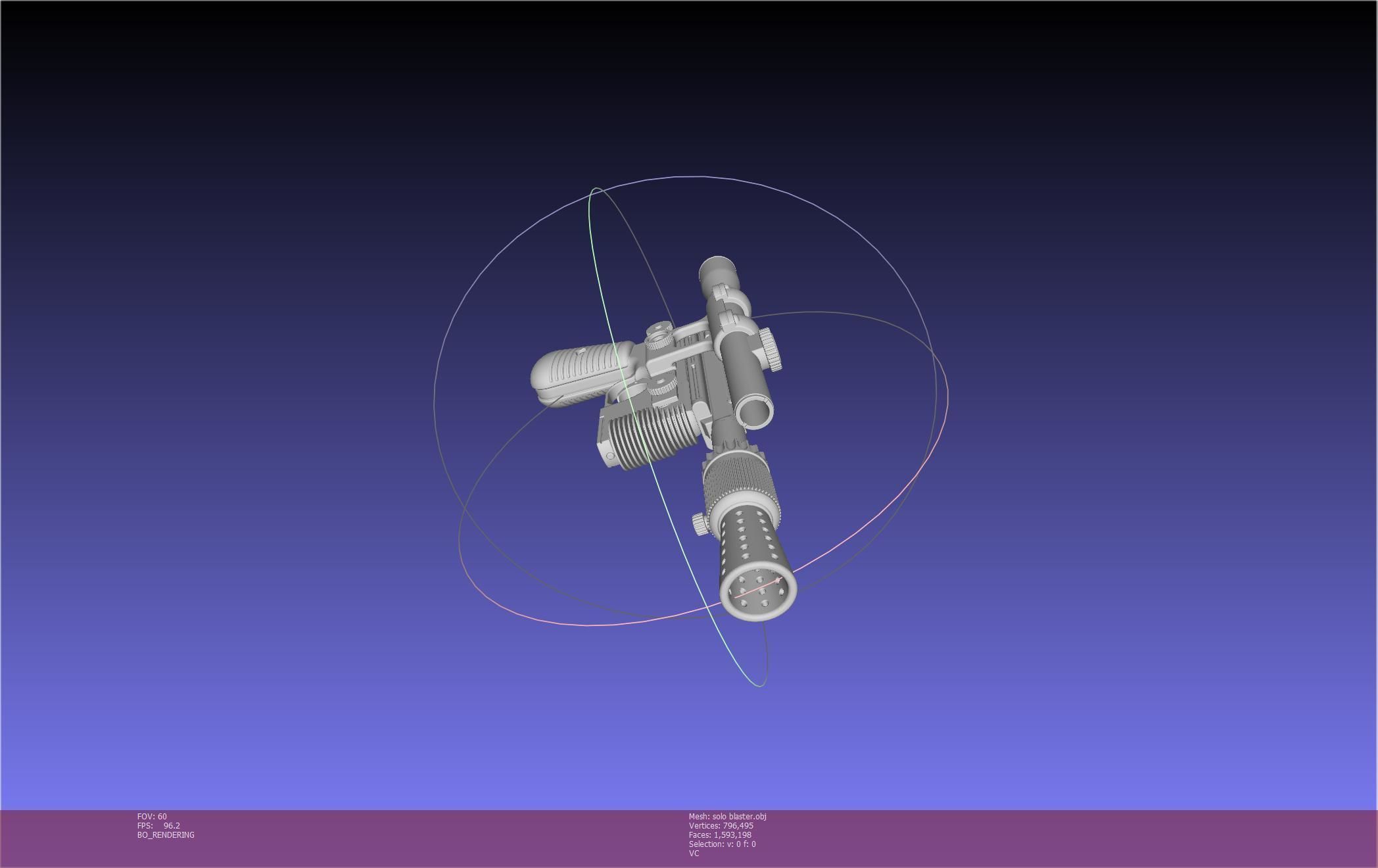 Star Wars Han Solo Blaster Basic Model 3D model_72