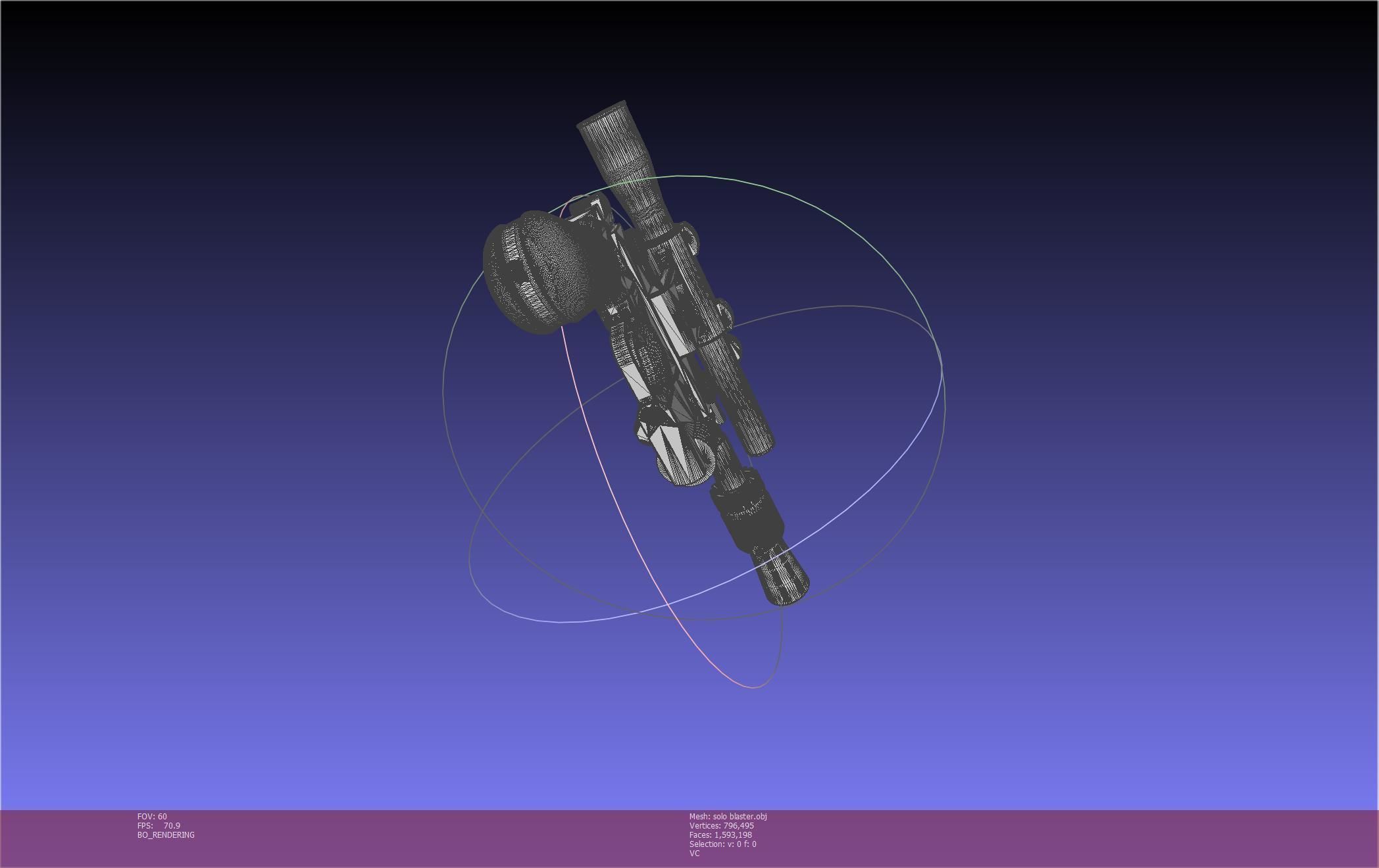 Star Wars Han Solo Blaster Basic Model 3D model_113