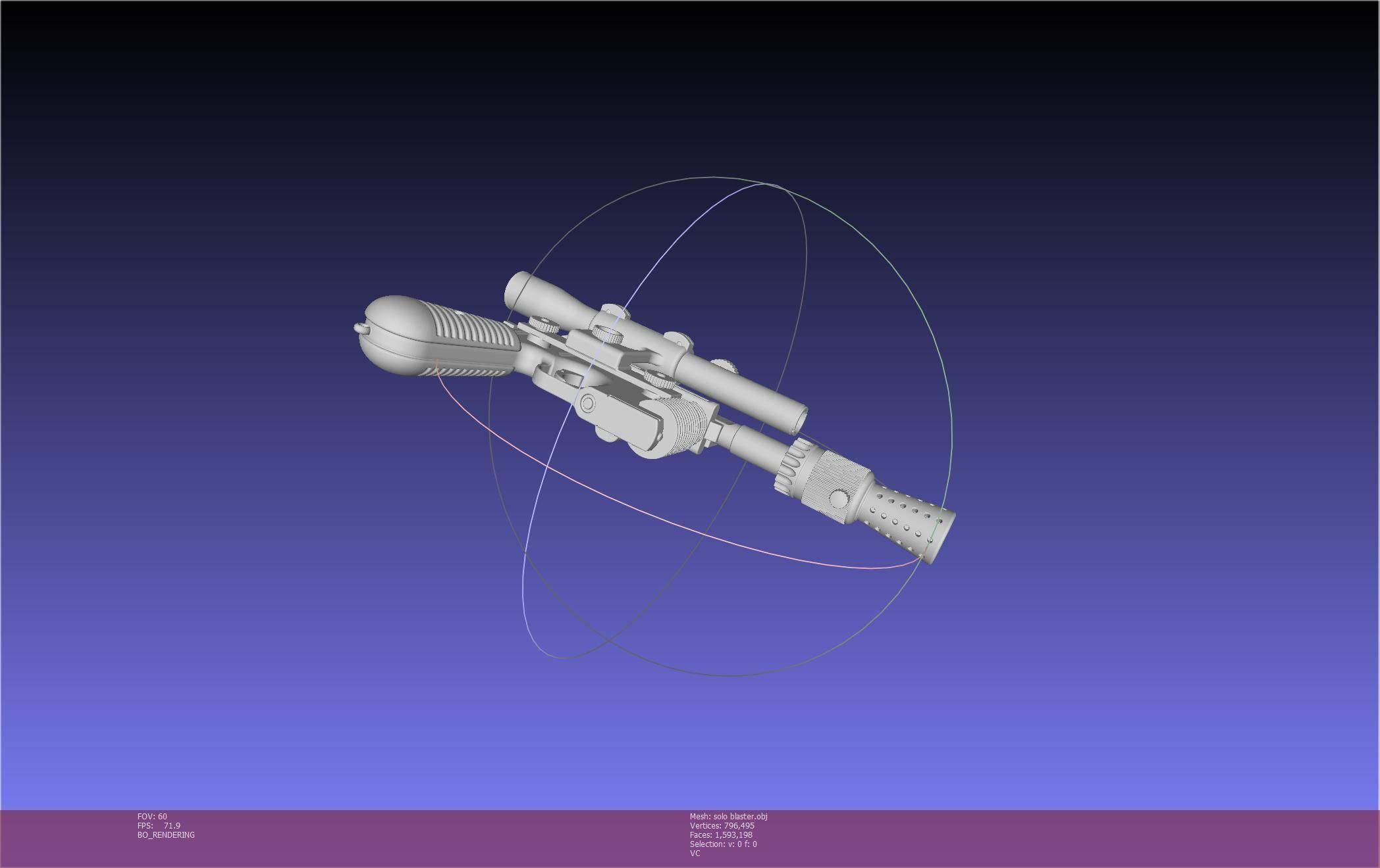 Star Wars Han Solo Blaster Basic Model 3D model_52