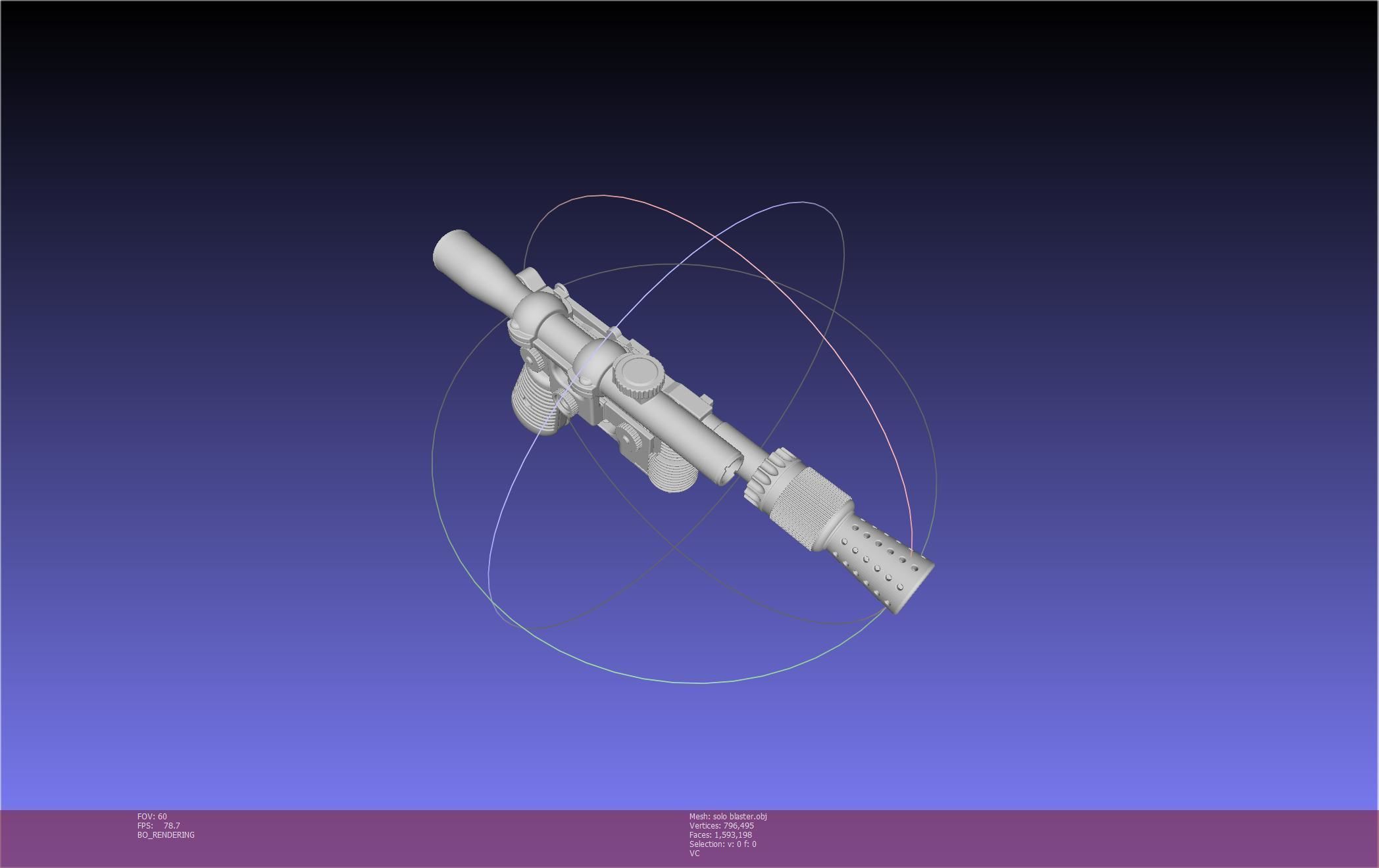 Star Wars Han Solo Blaster Basic Model 3D model_89