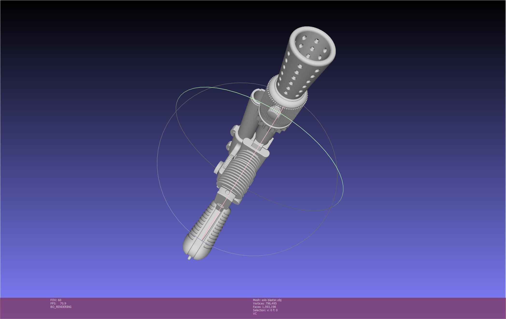 Star Wars Han Solo Blaster Basic Model 3D model_28