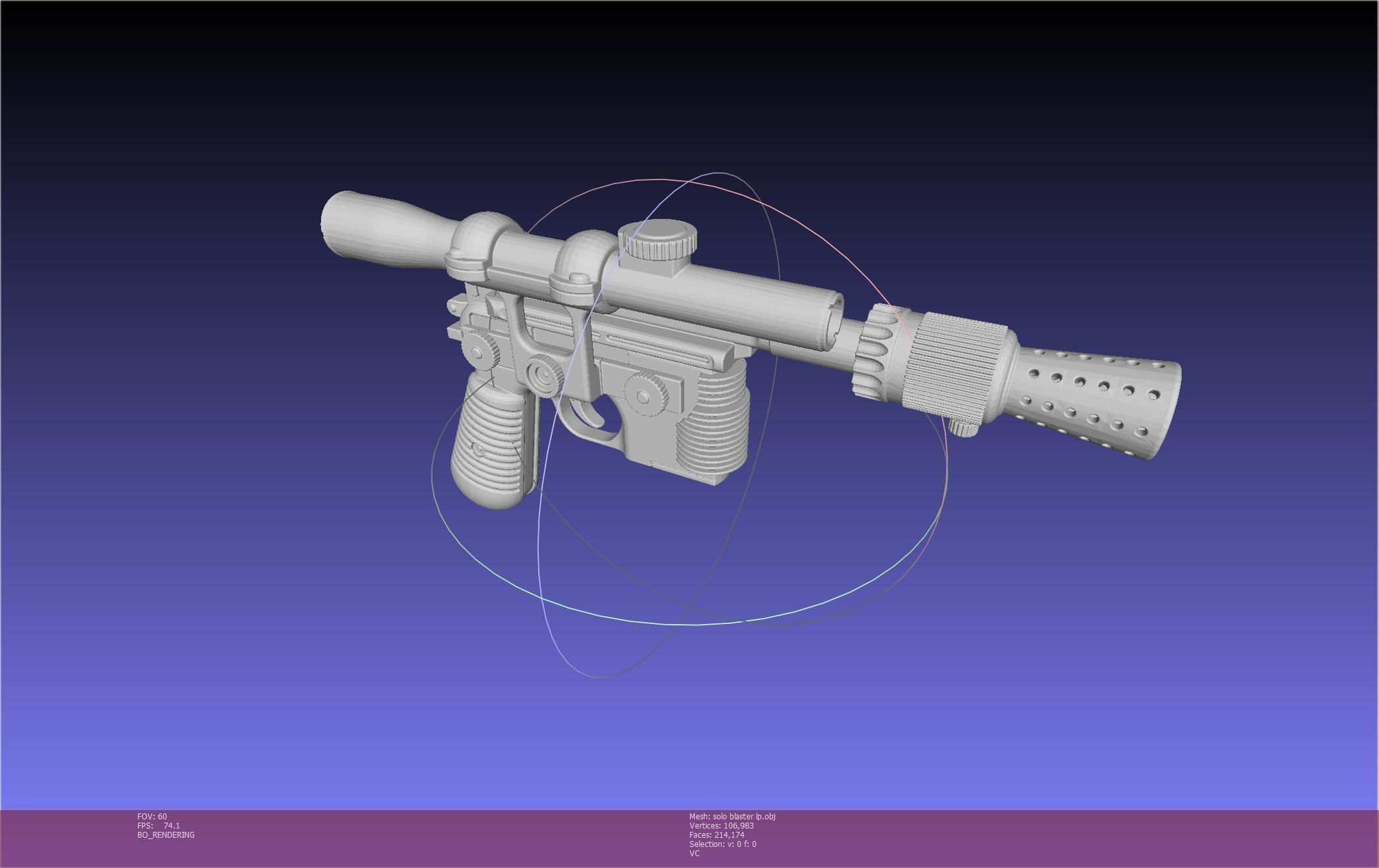 Star Wars Han Solo Blaster Basic Model 3D model_134
