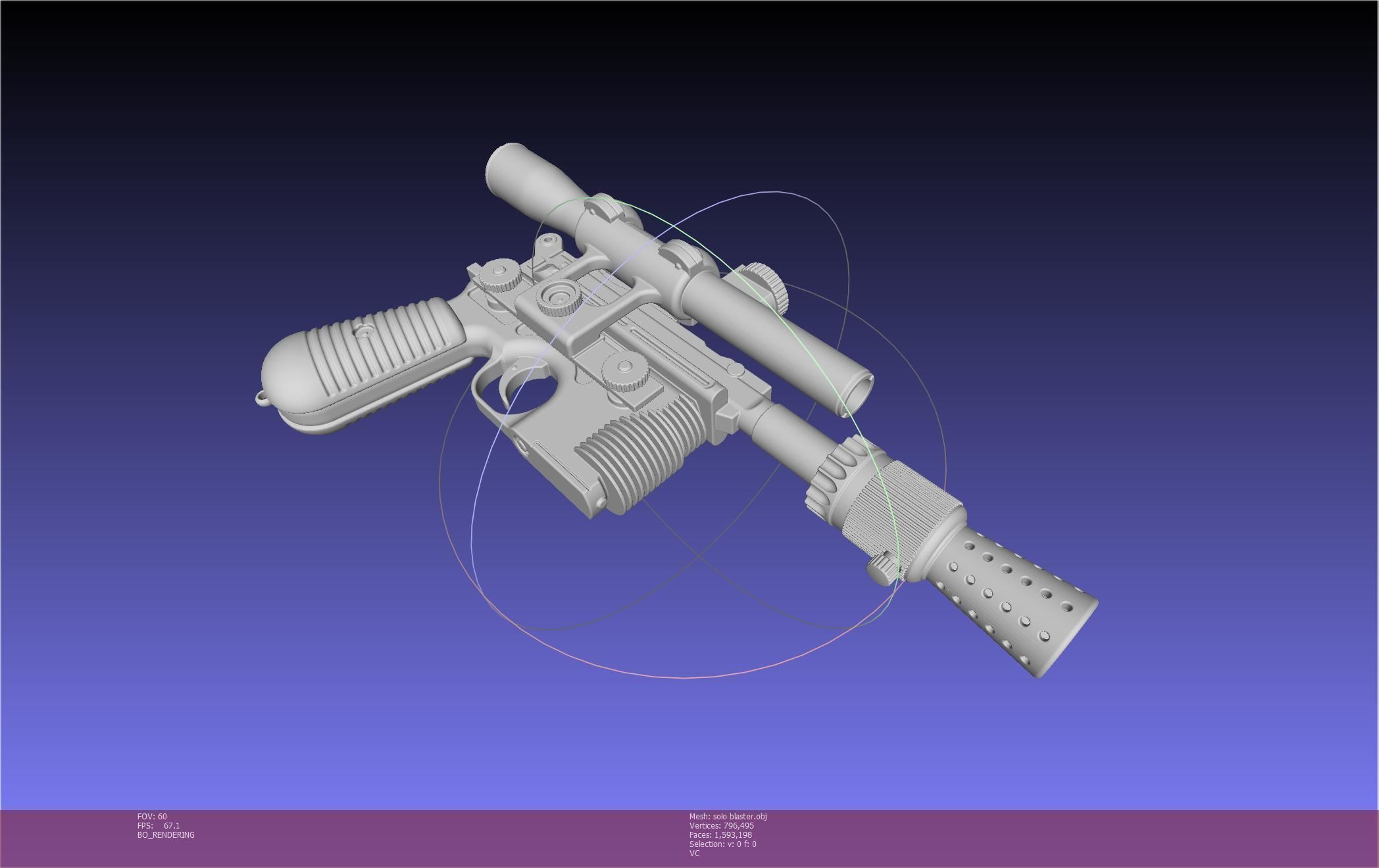 Star Wars Han Solo Blaster Basic Model 3D model_7