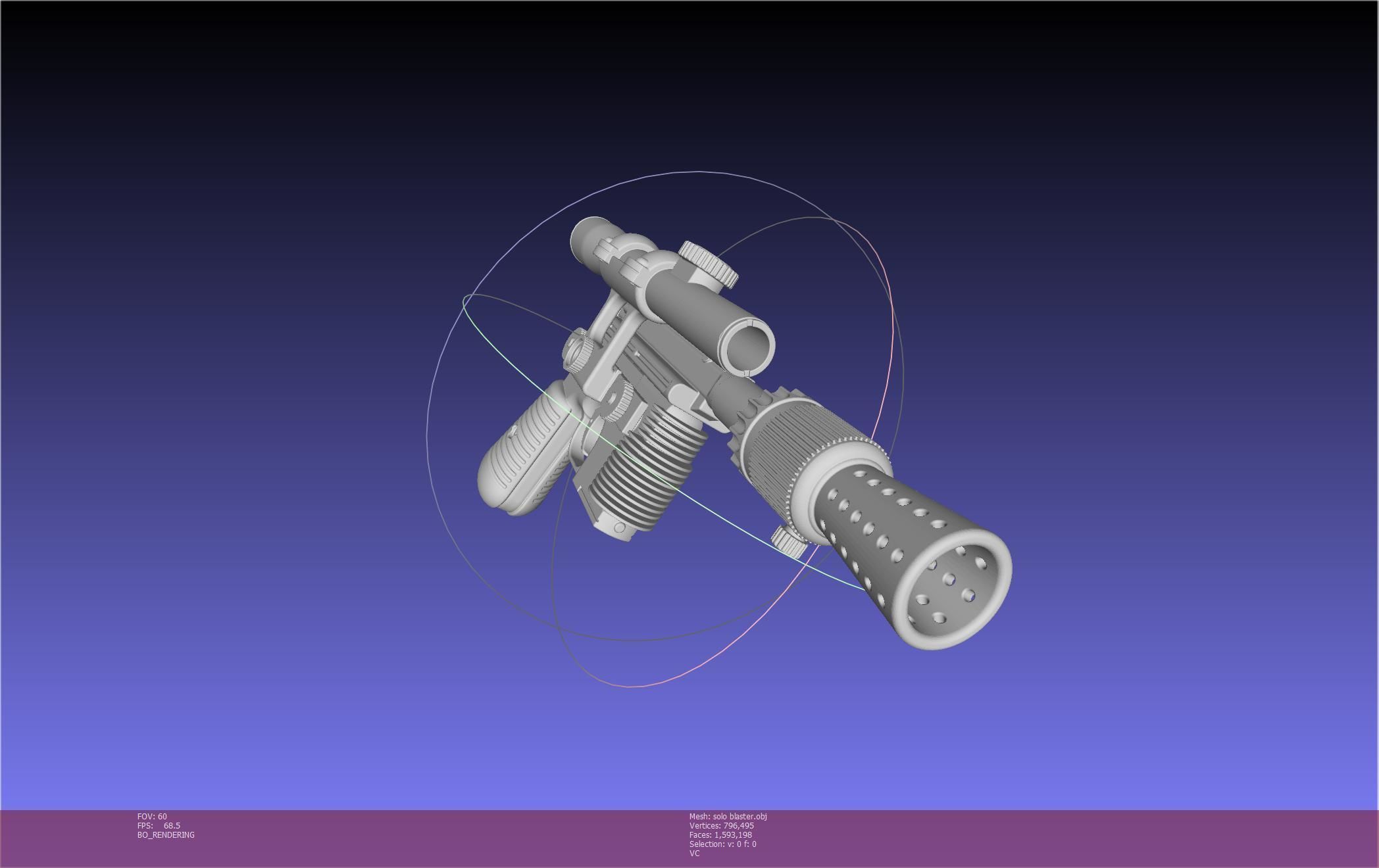 Star Wars Han Solo Blaster Basic Model 3D model_20
