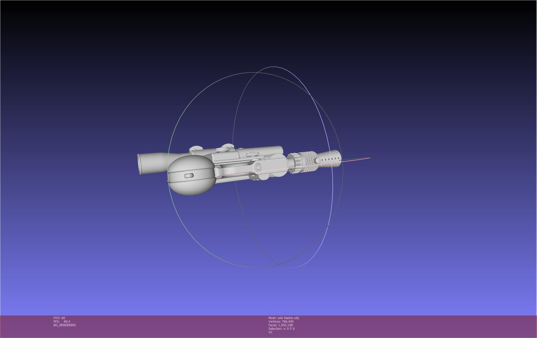 Star Wars Han Solo Blaster Basic Model 3D model_78