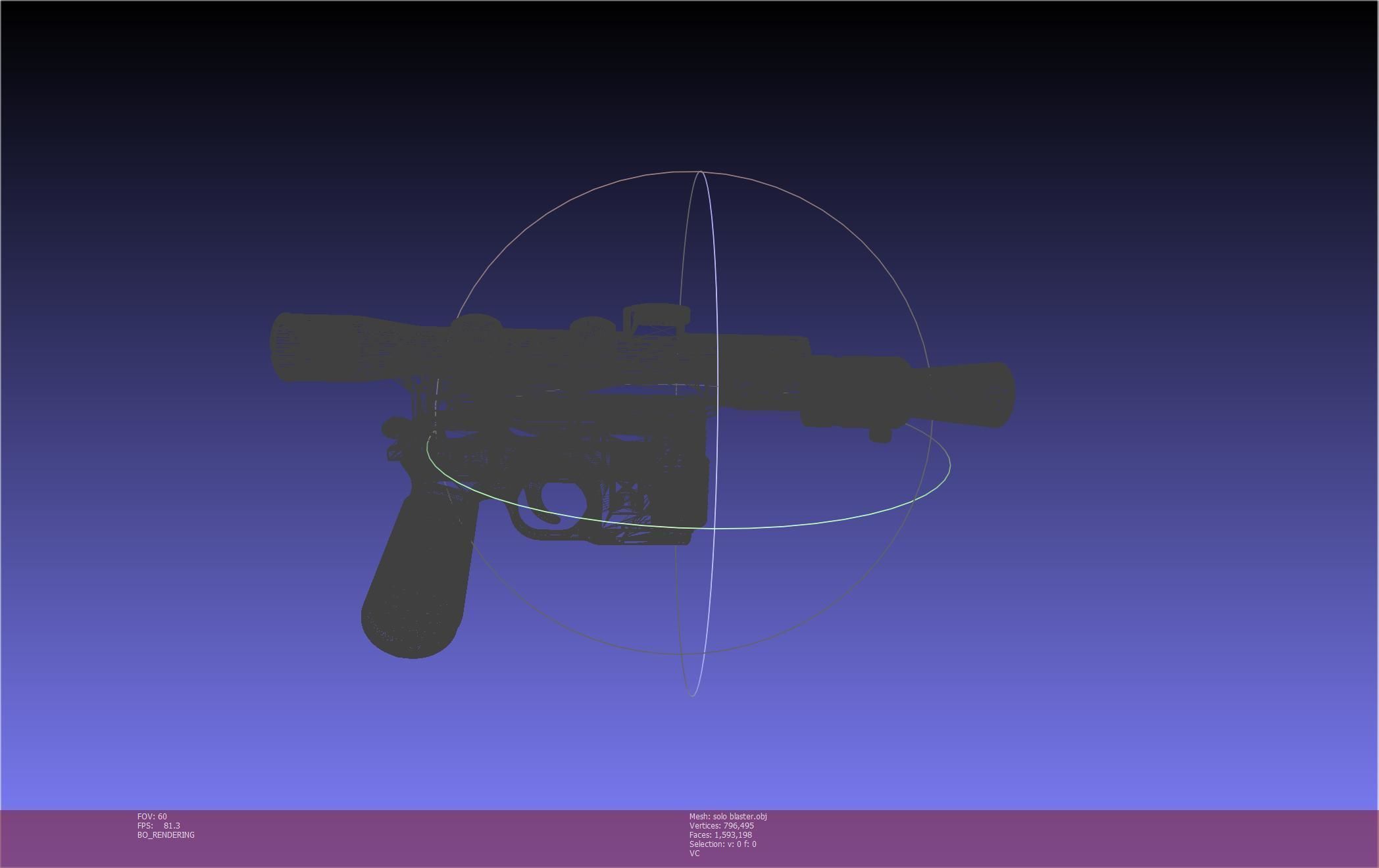 Star Wars Han Solo Blaster Basic Model 3D model_97