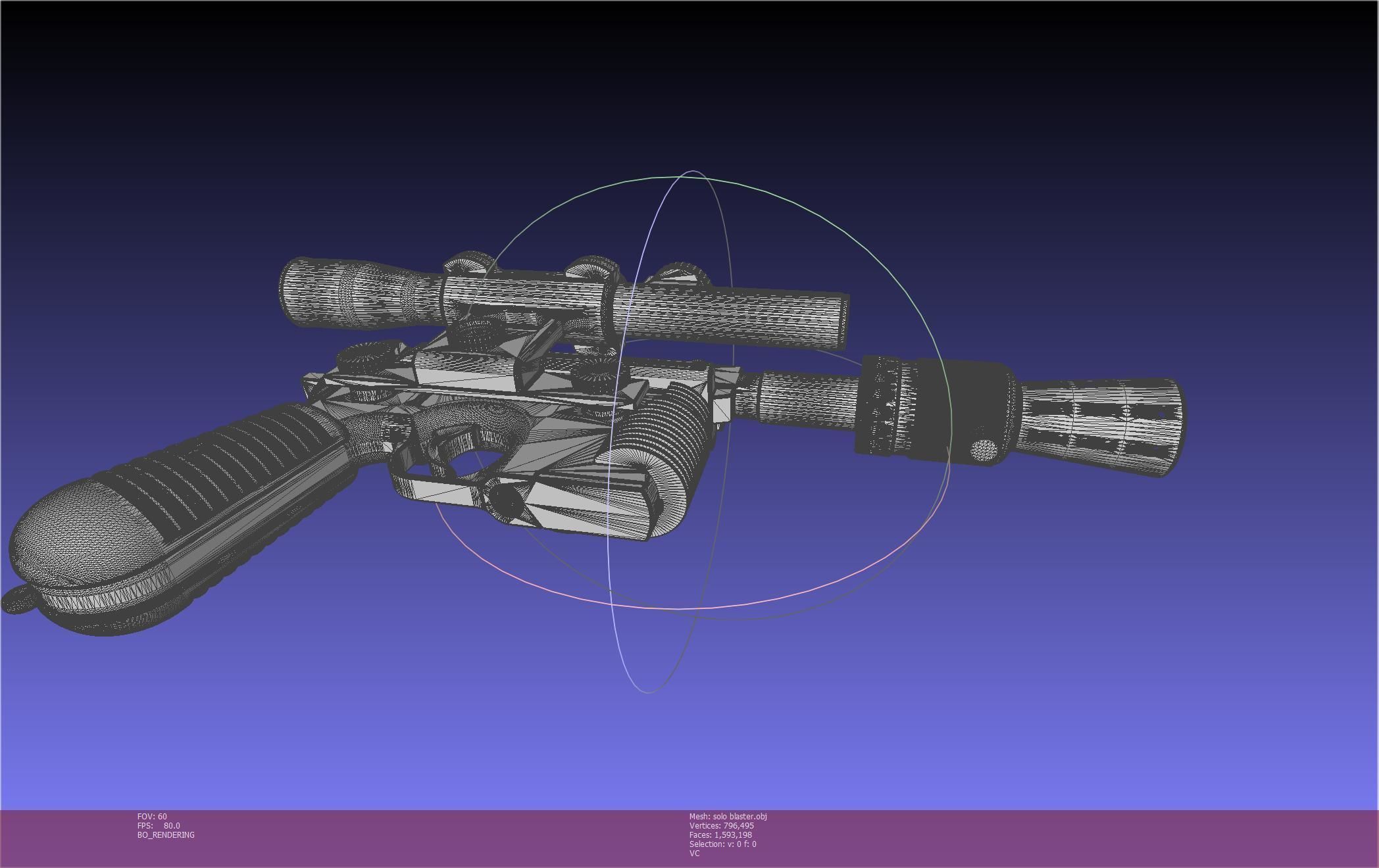 Star Wars Han Solo Blaster Basic Model 3D model_120
