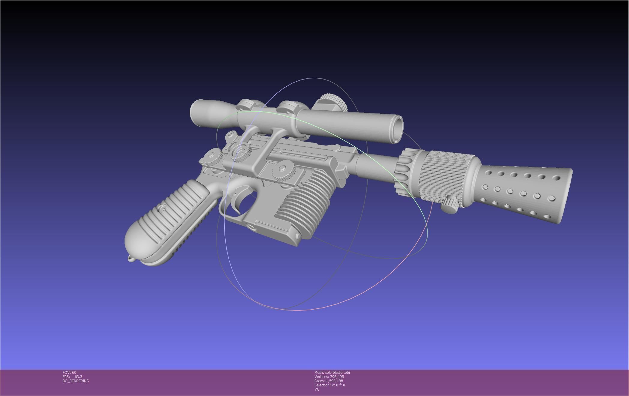 Star Wars Han Solo Blaster Basic Model 3D model_33