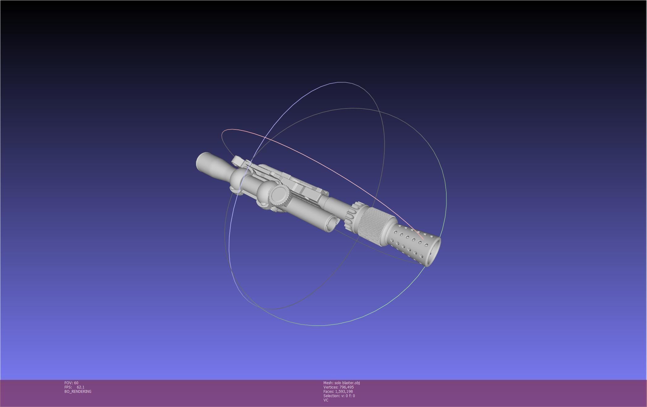 Star Wars Han Solo Blaster Basic Model 3D model_60