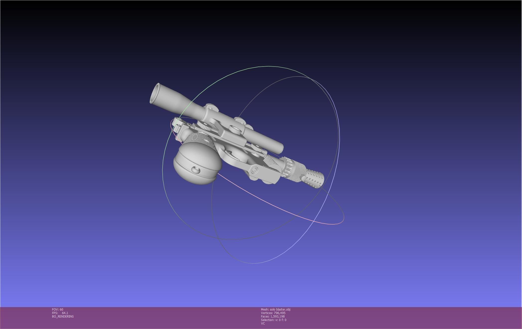 Star Wars Han Solo Blaster Basic Model 3D model_50