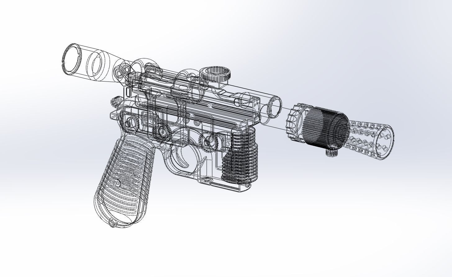Star Wars Han Solo Blaster Basic Model 3D model_3