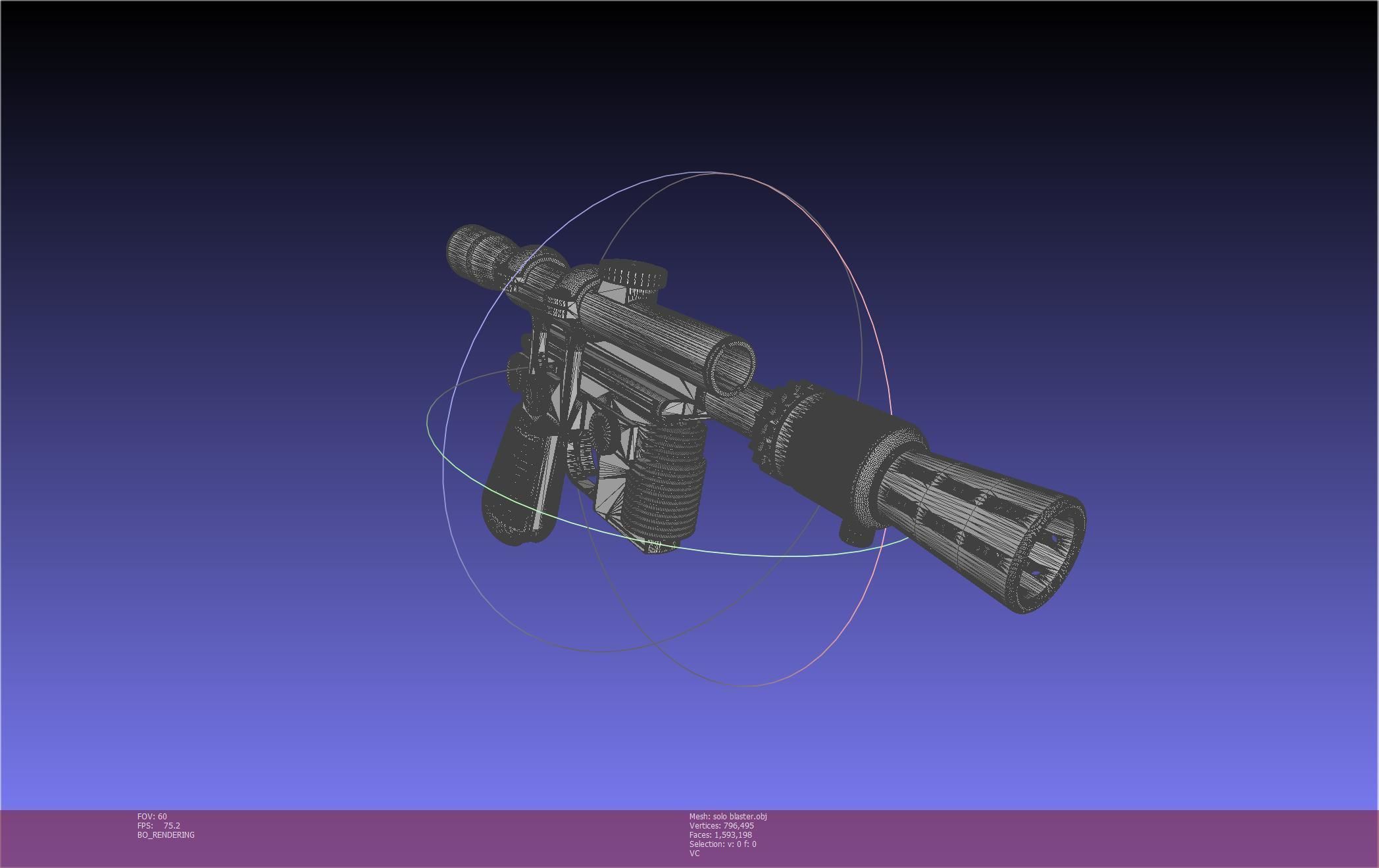 Star Wars Han Solo Blaster Basic Model 3D model_106