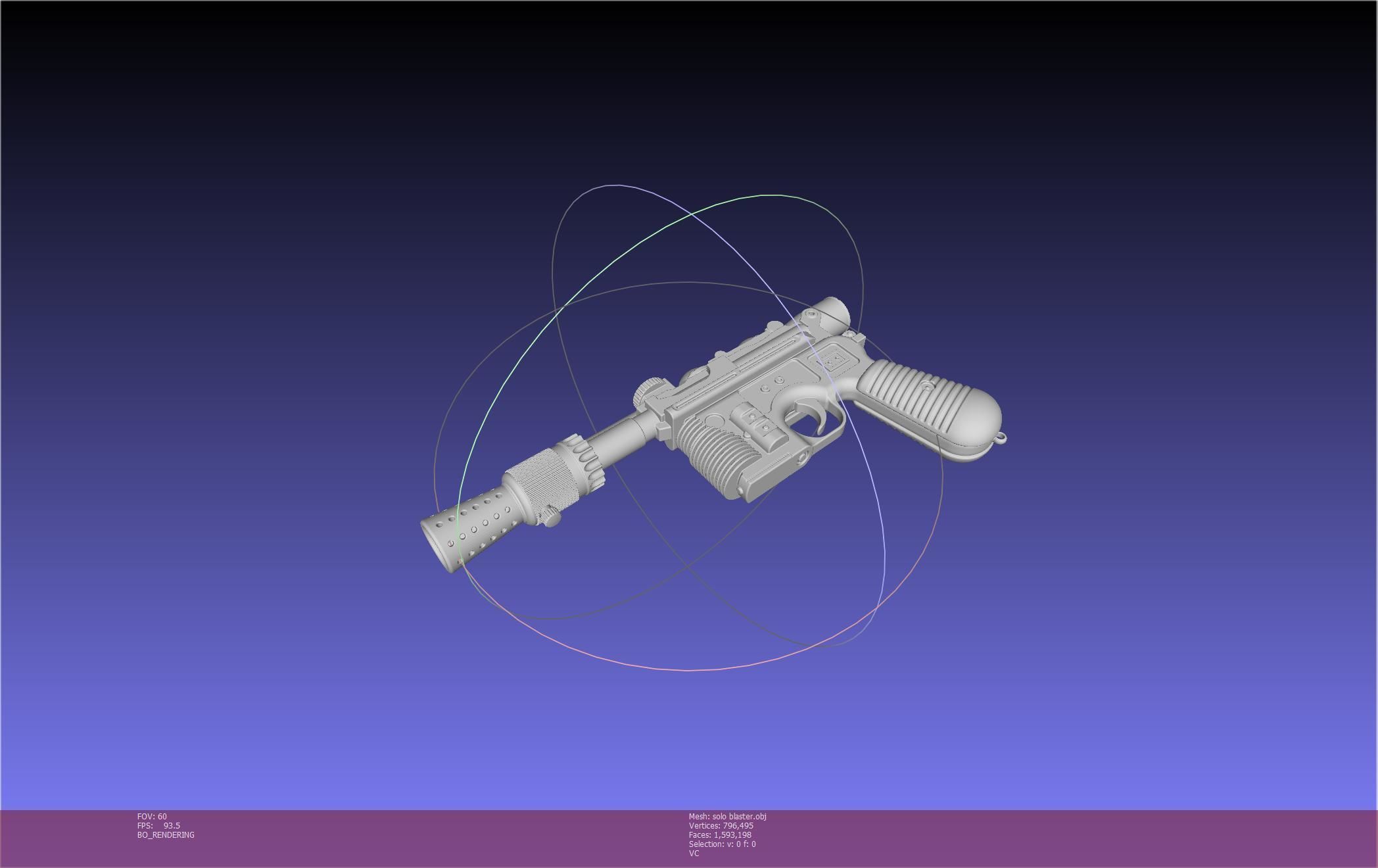 Star Wars Han Solo Blaster Basic Model 3D model_61