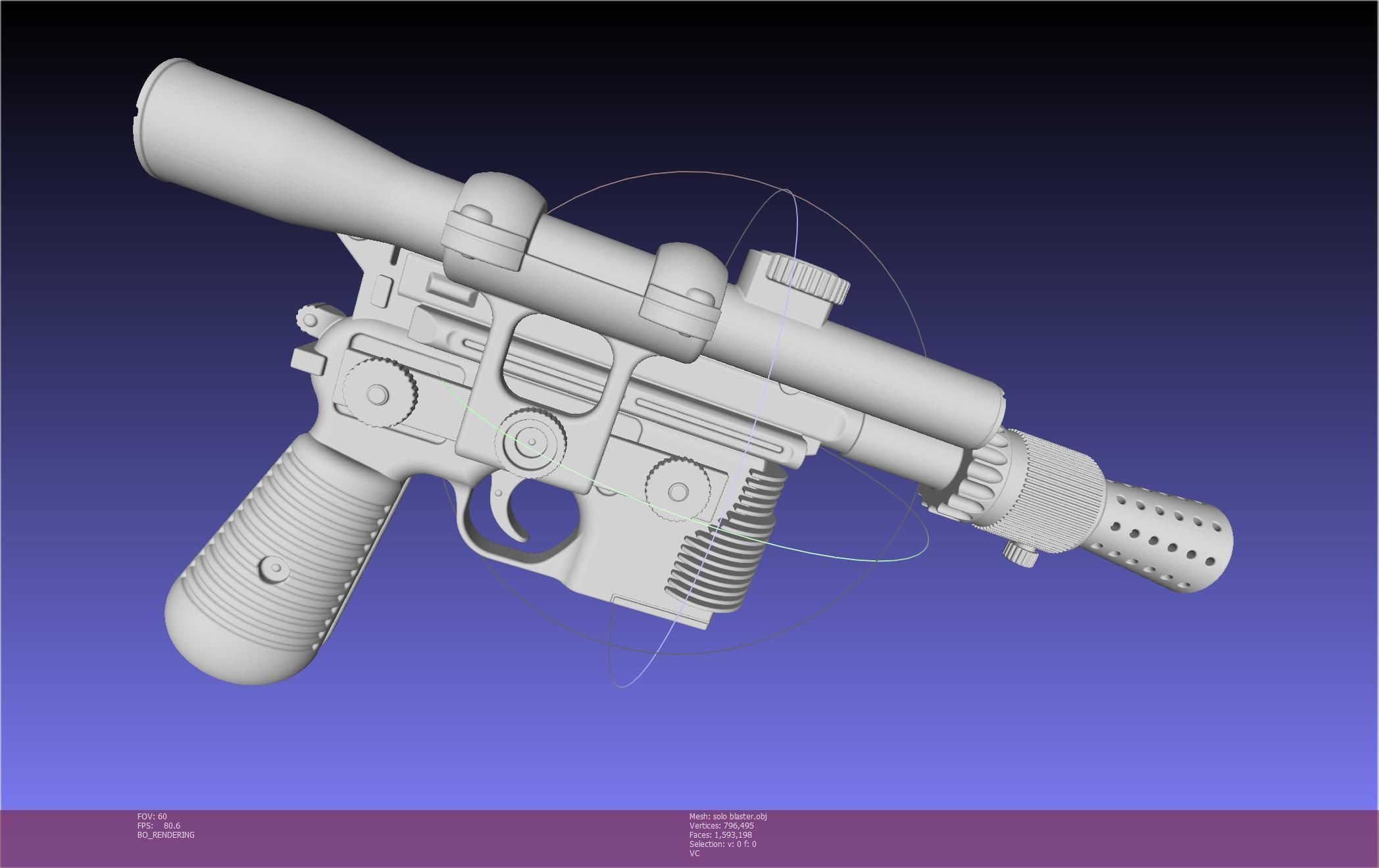 Star Wars Han Solo Blaster Basic Model 3D model_126