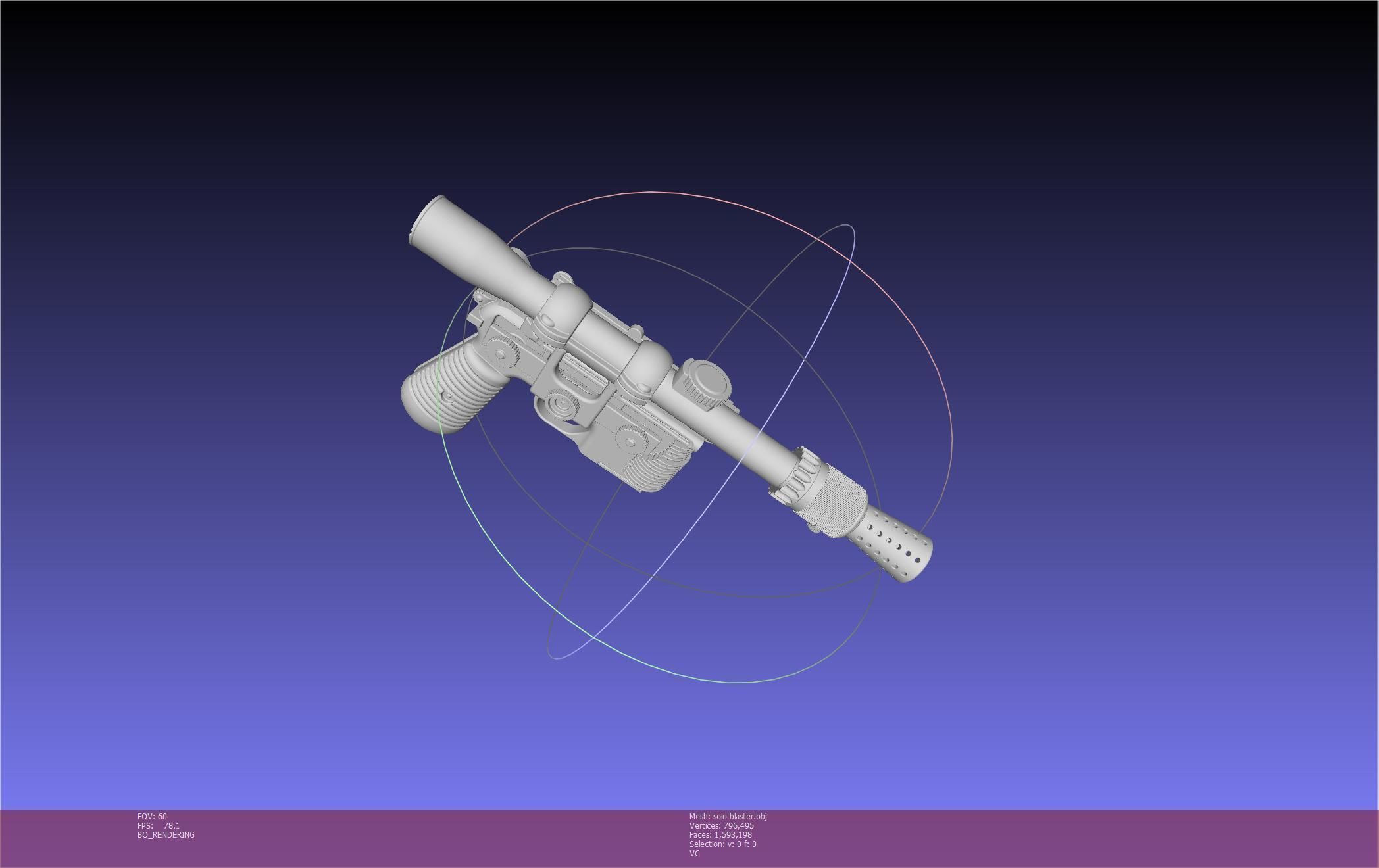 Star Wars Han Solo Blaster Basic Model 3D model_57