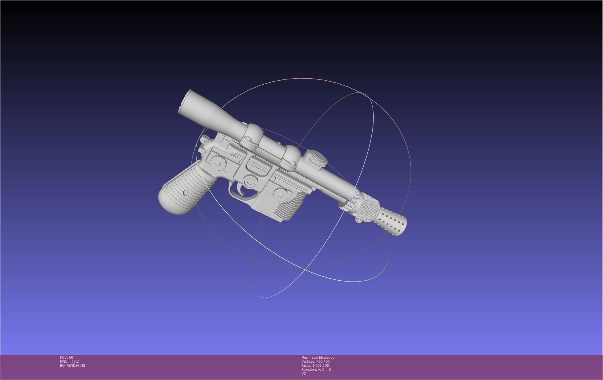 Star Wars Han Solo Blaster Basic Model 3D model_47