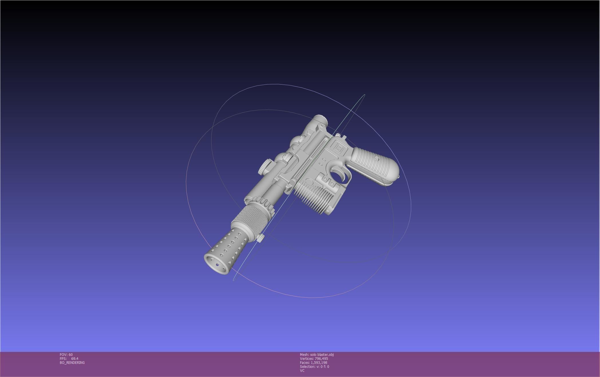 Star Wars Han Solo Blaster Basic Model 3D model_58