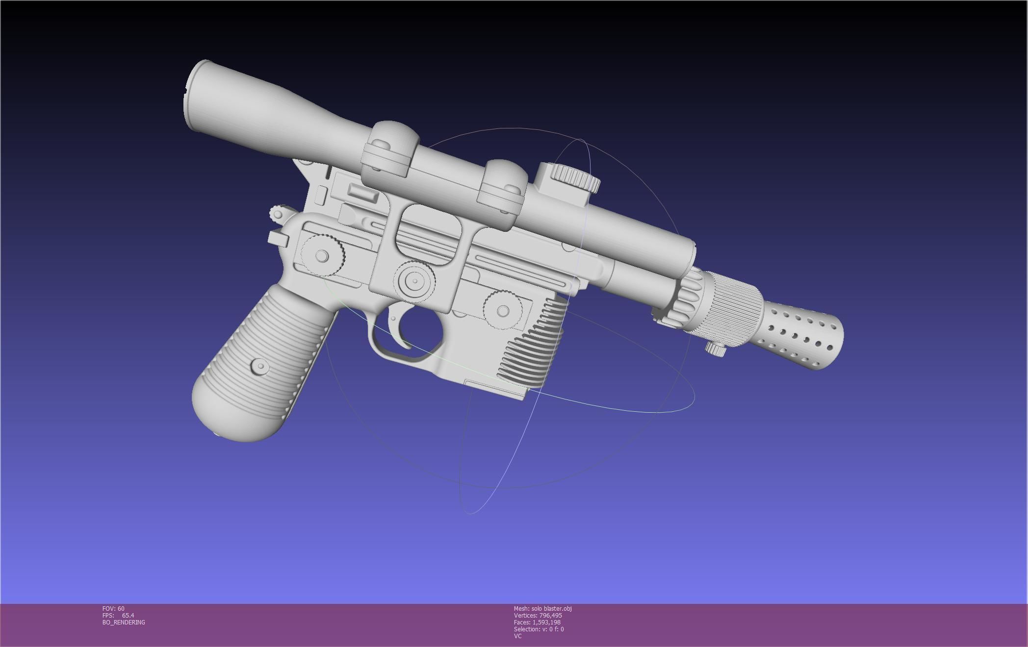 Star Wars Han Solo Blaster Basic Model 3D model_123