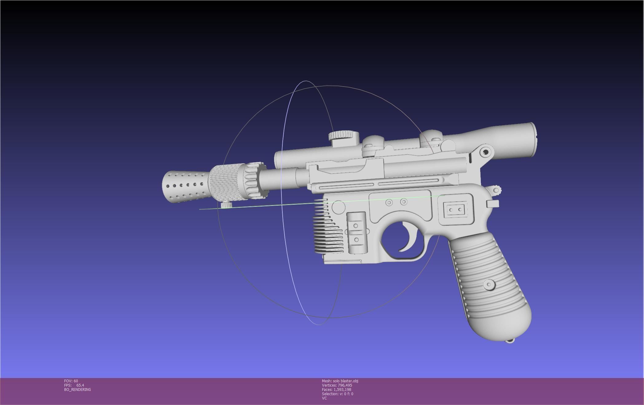 Star Wars Han Solo Blaster Basic Model 3D model_30