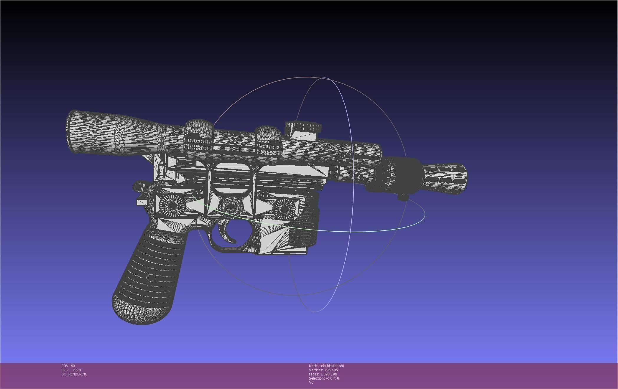 Star Wars Han Solo Blaster Basic Model 3D model_102