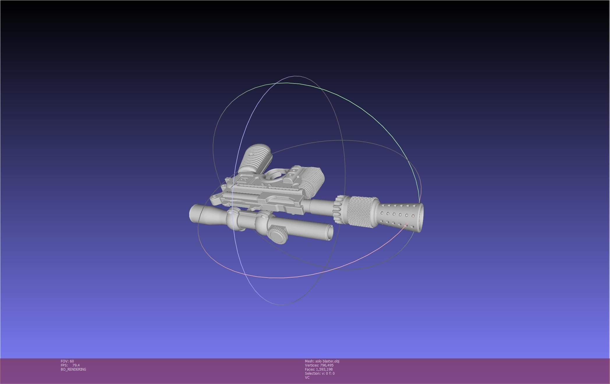 Star Wars Han Solo Blaster Basic Model 3D model_64