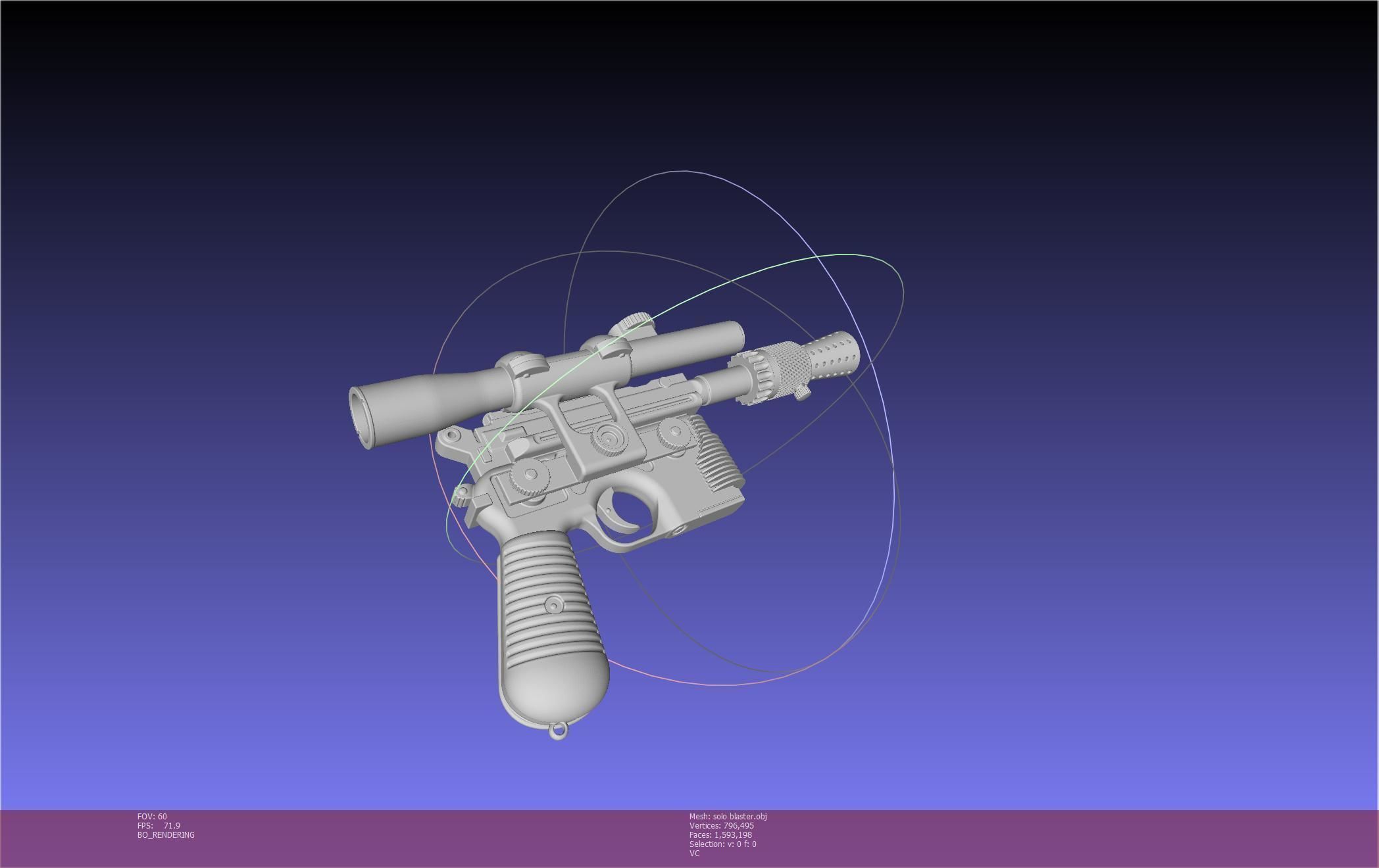 Star Wars Han Solo Blaster Basic Model 3D model_87