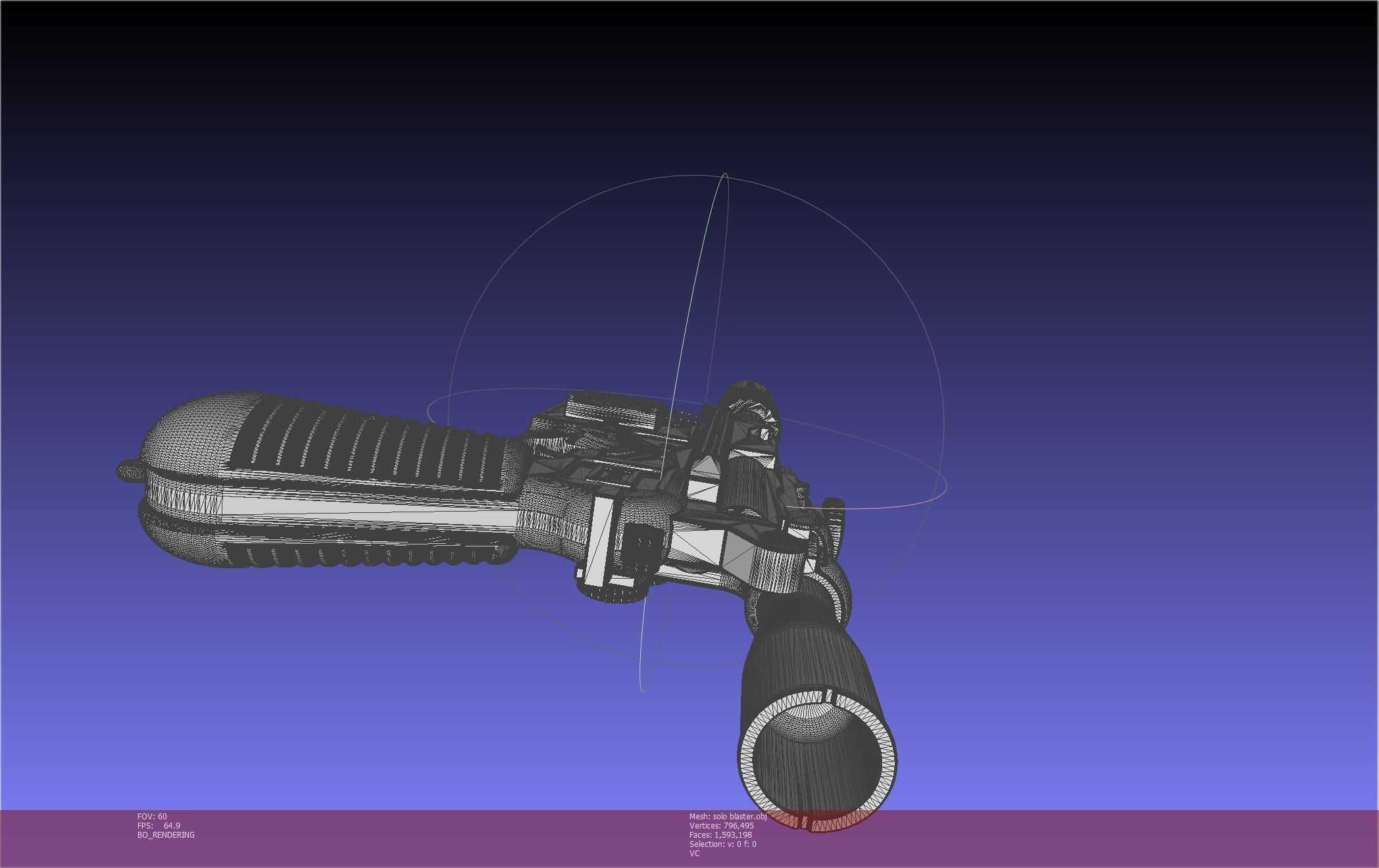 Star Wars Han Solo Blaster Basic Model 3D model_112