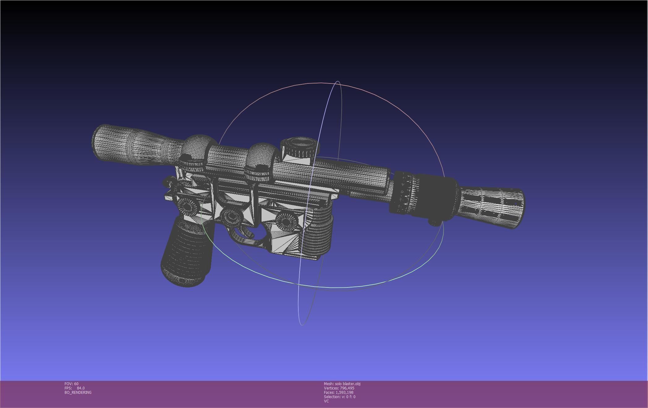 Star Wars Han Solo Blaster Basic Model 3D model_100