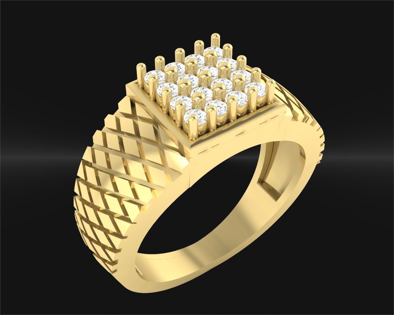 CNGR GENTS RING 5 3D print model_1