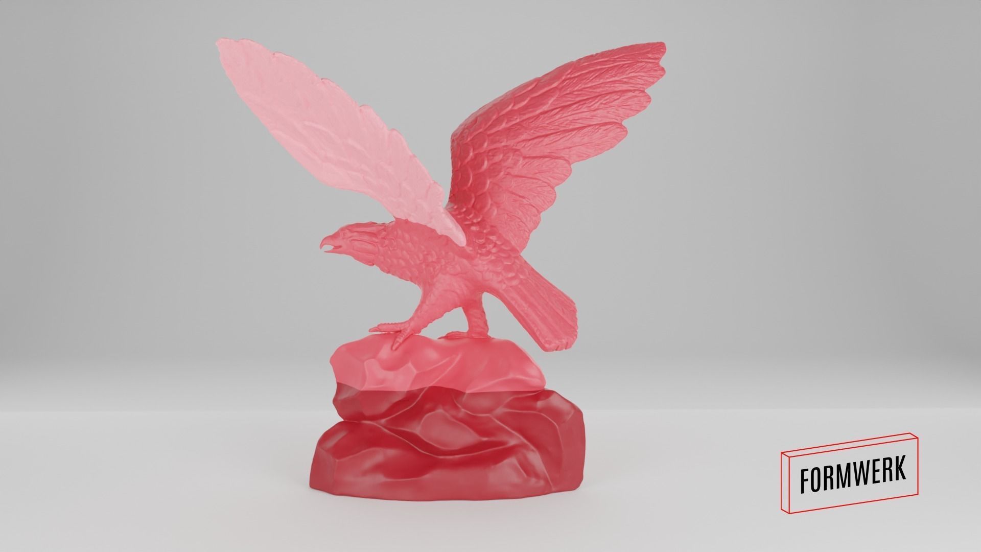 Bald Eagle 3D-scanned miniature diorama 3D print model_6