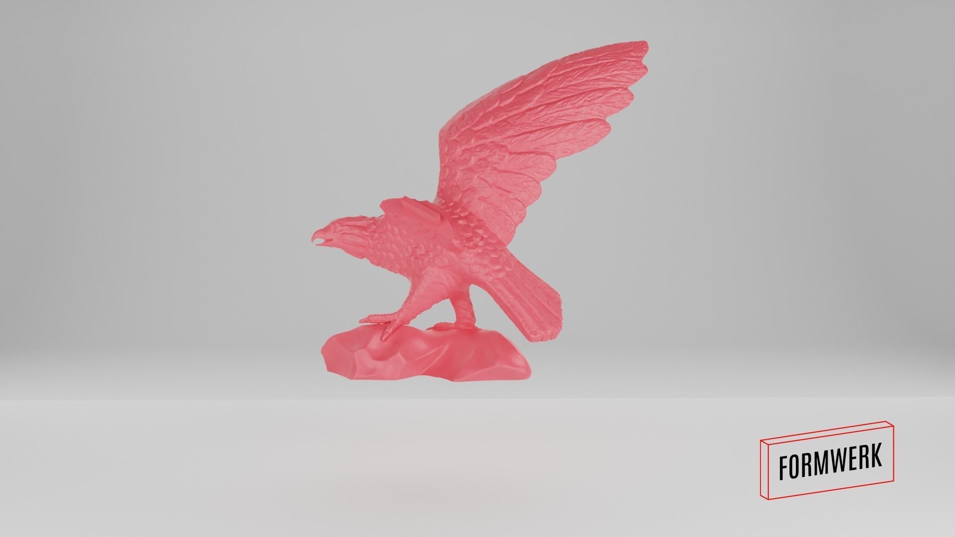 Bald Eagle 3D-scanned miniature diorama 3D print model_8