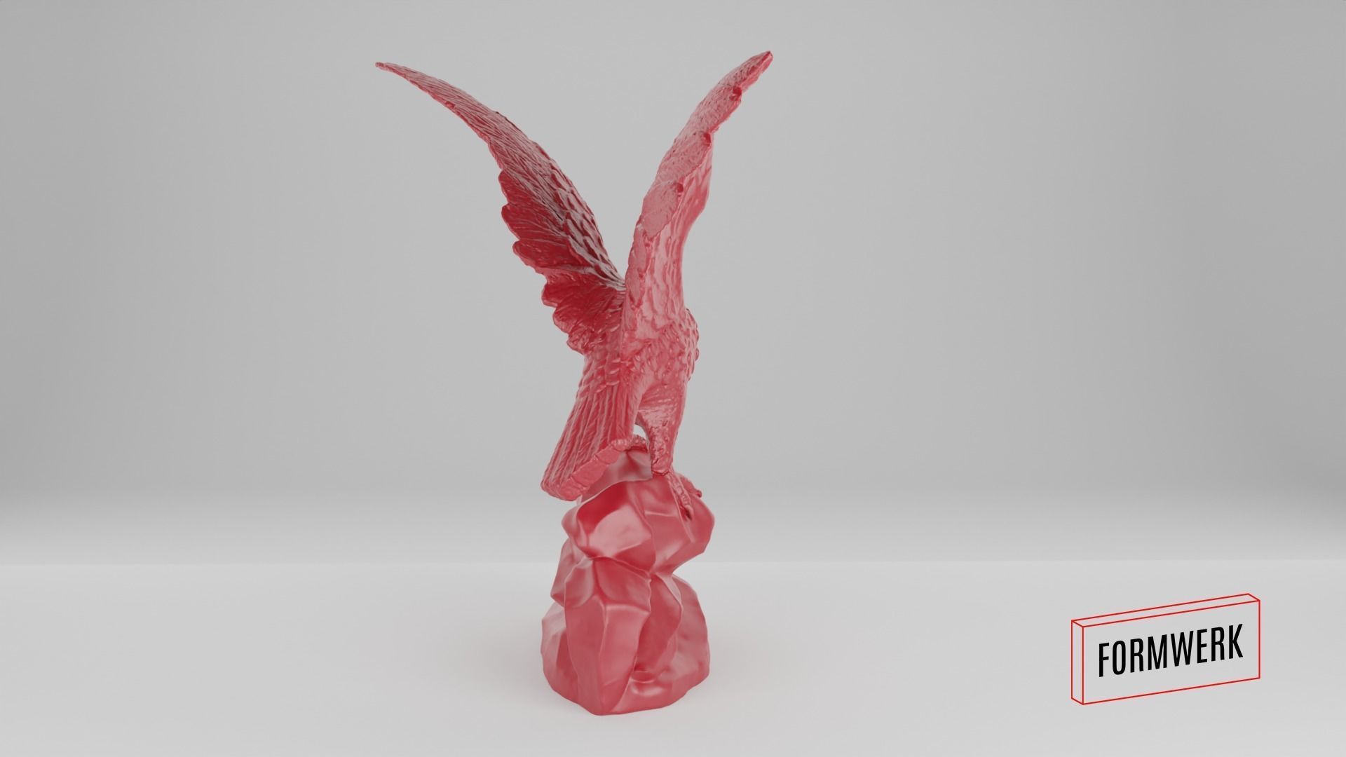 Bald Eagle 3D-scanned miniature diorama 3D print model_5