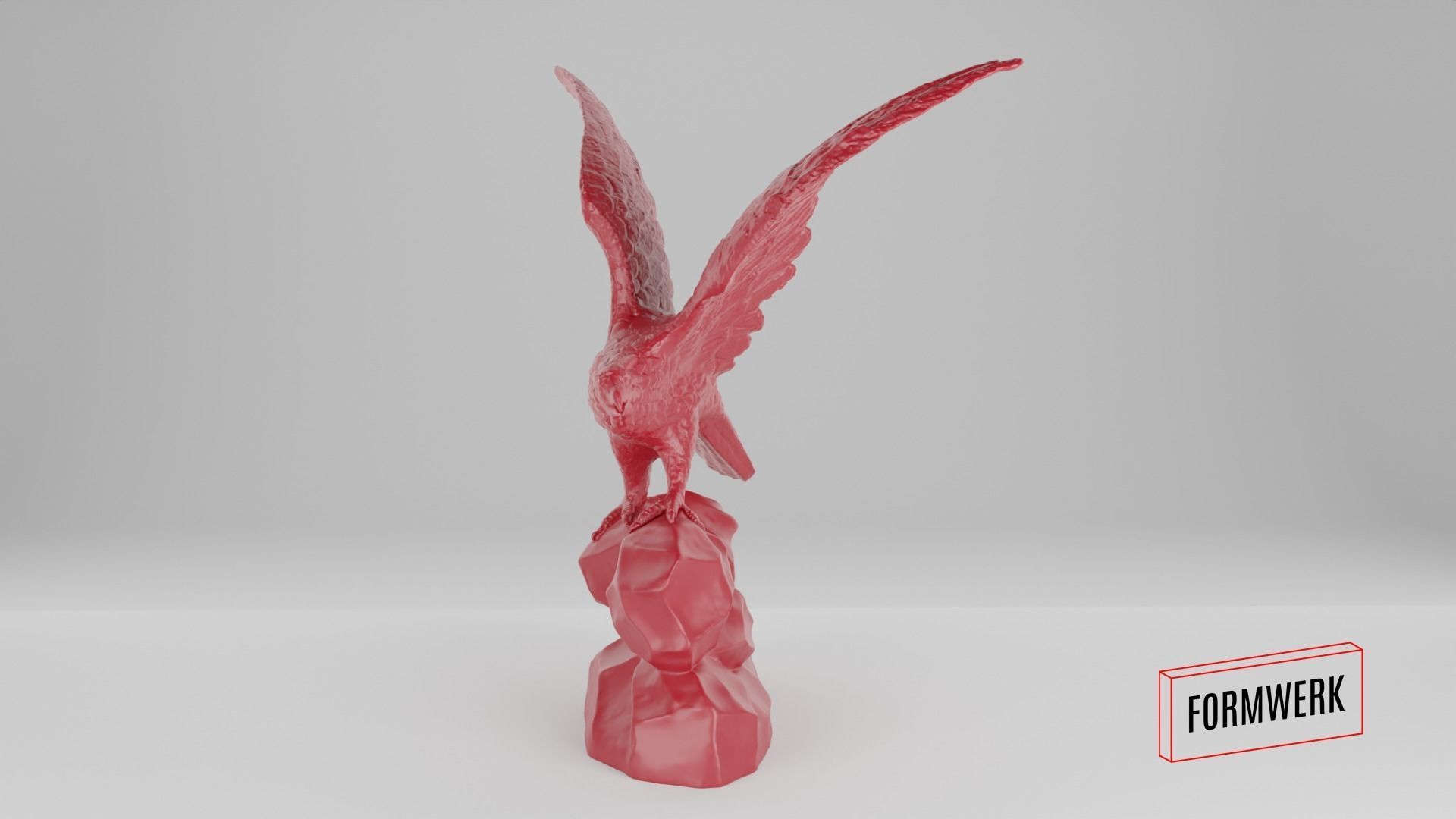 Bald Eagle 3D-scanned miniature diorama 3D print model_4