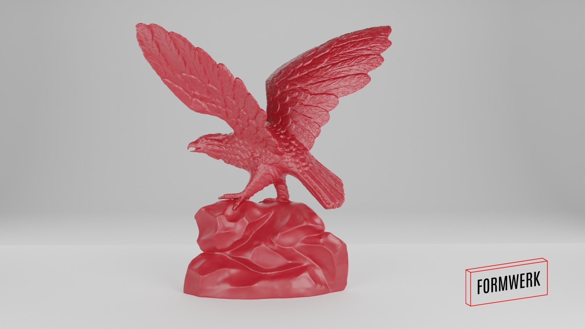 Bald Eagle 3D-scanned miniature diorama 3D print model_3