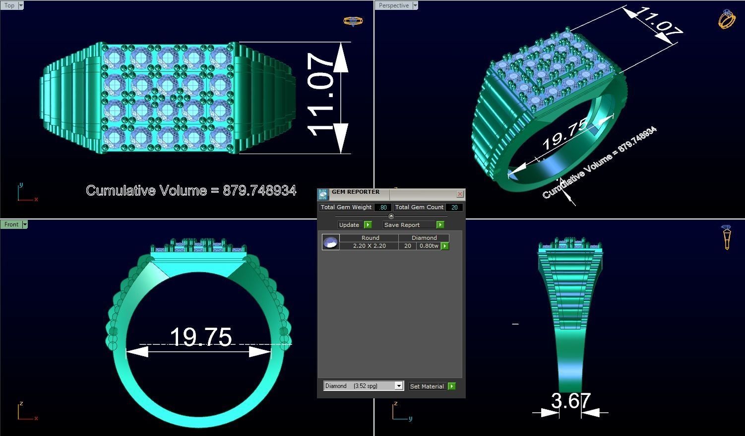 CNGR GENTS RING 8 3D print model_2