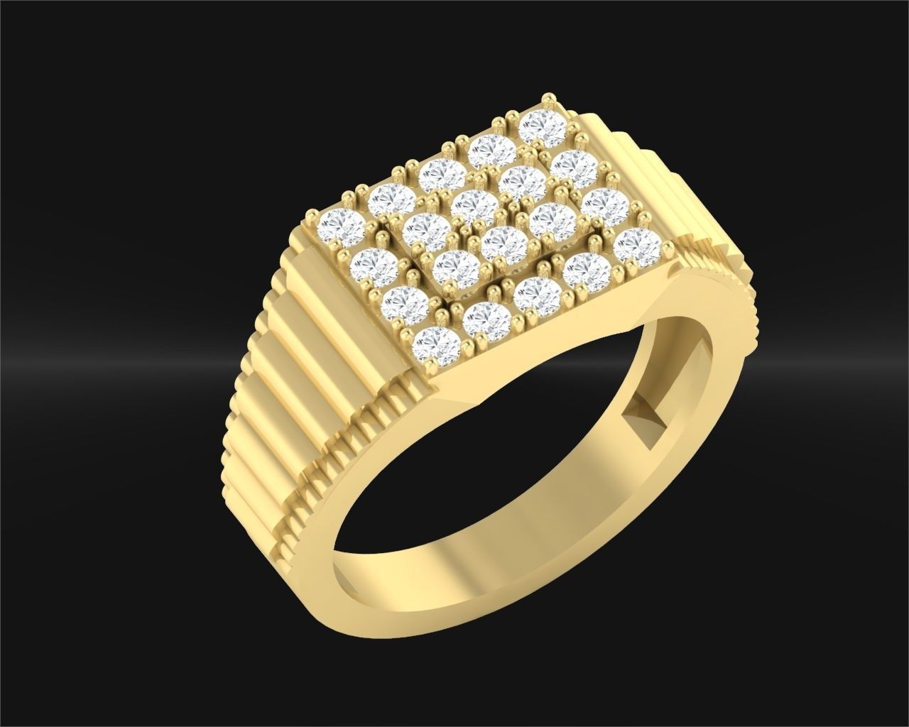 CNGR GENTS RING 8 3D print model_1