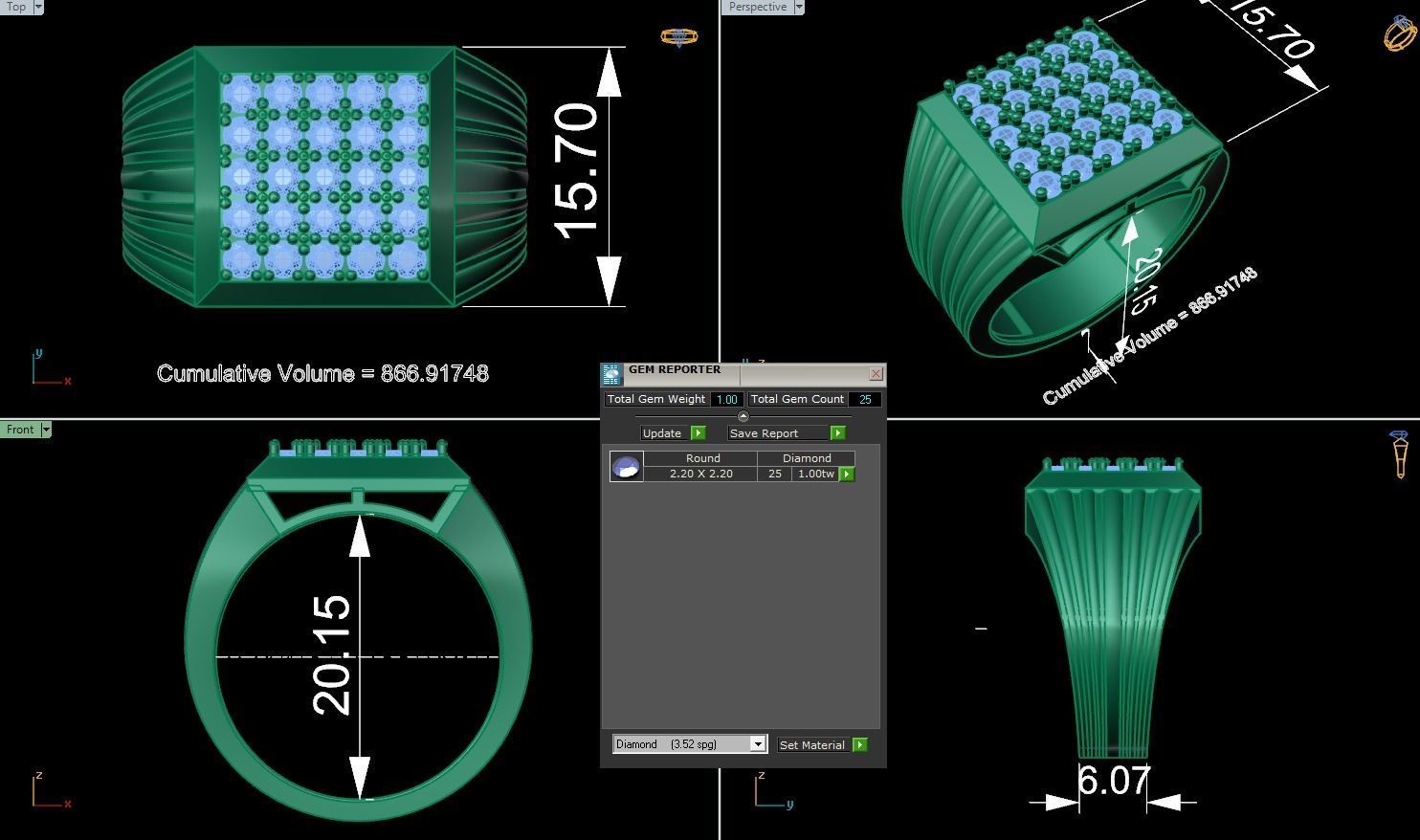CNGR GENTS RING 9 3D print model_2