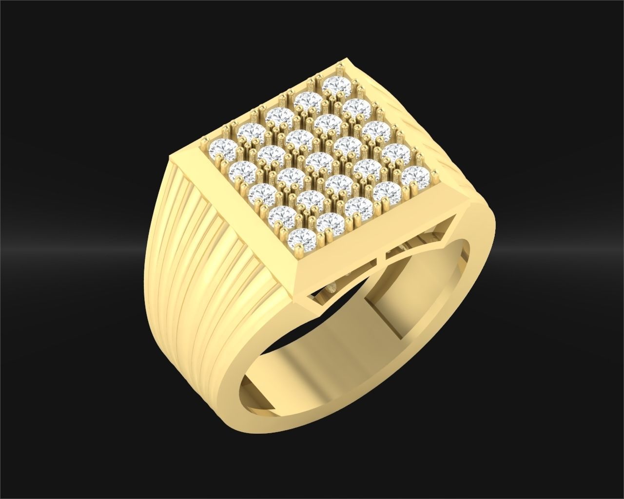 CNGR GENTS RING 9 3D print model_1