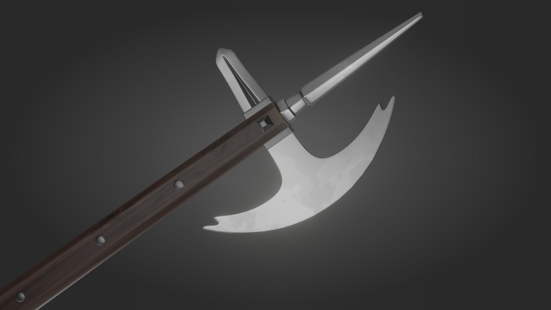 Horsemans Axe PBR Low-poly 3D model_2