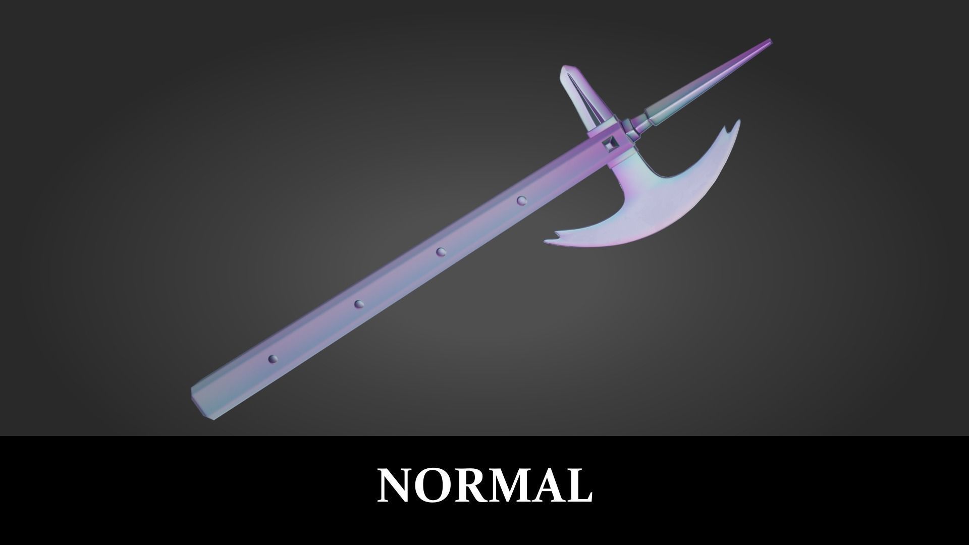 Horsemans Axe PBR Low-poly 3D model_4