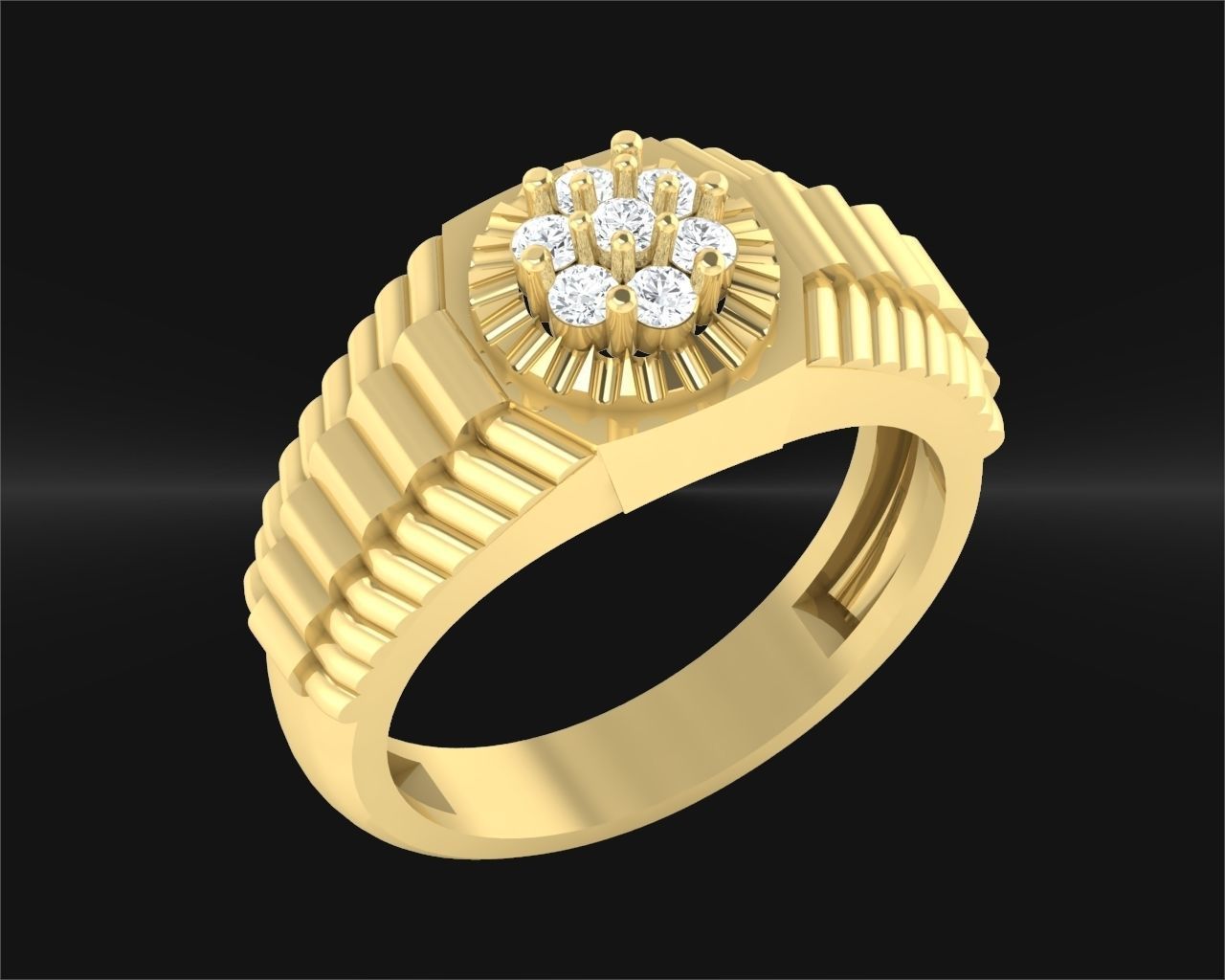 CNGR GENTS RING 10 3D print model_1