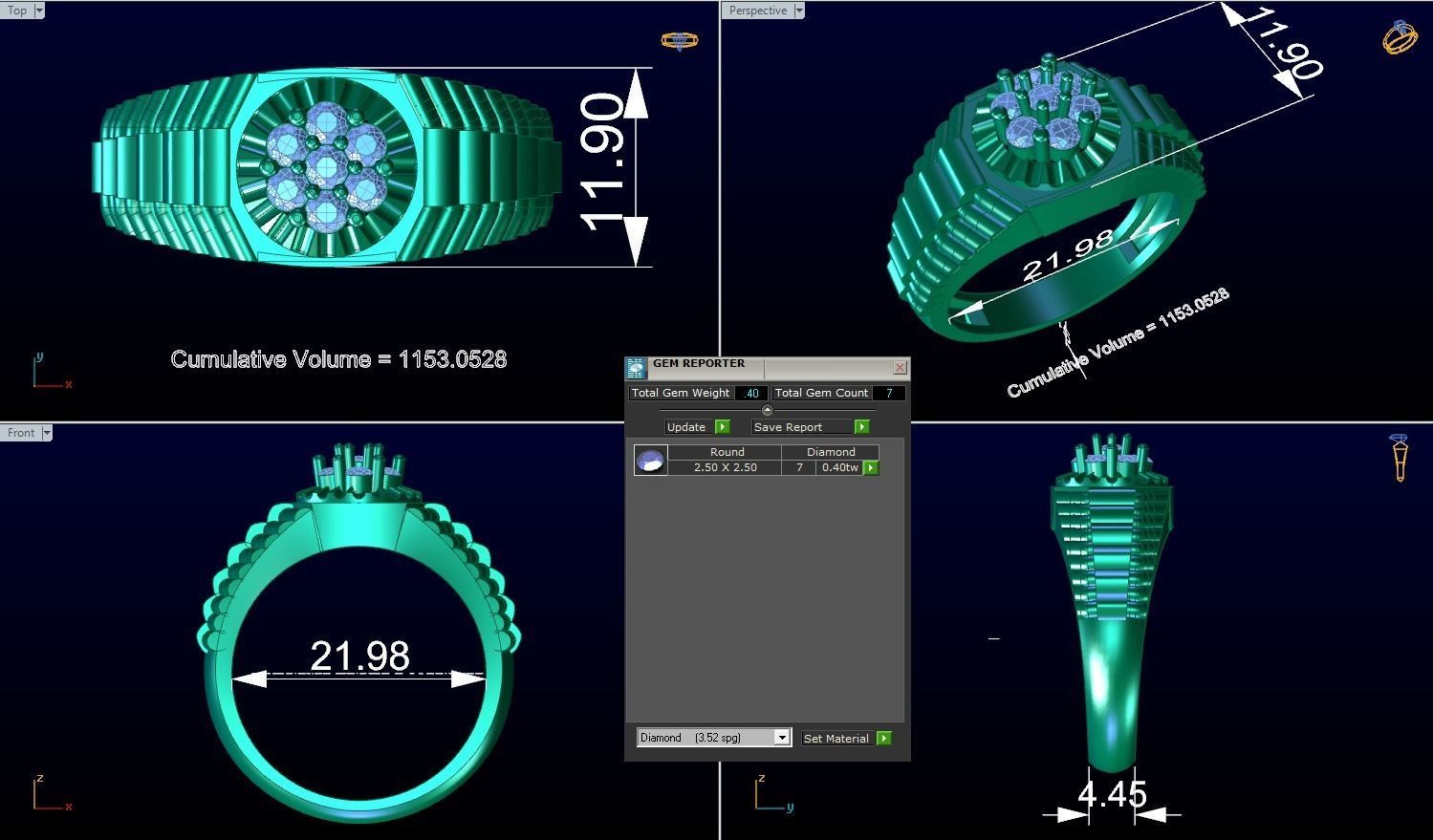 CNGR GENTS RING 10 3D print model_2